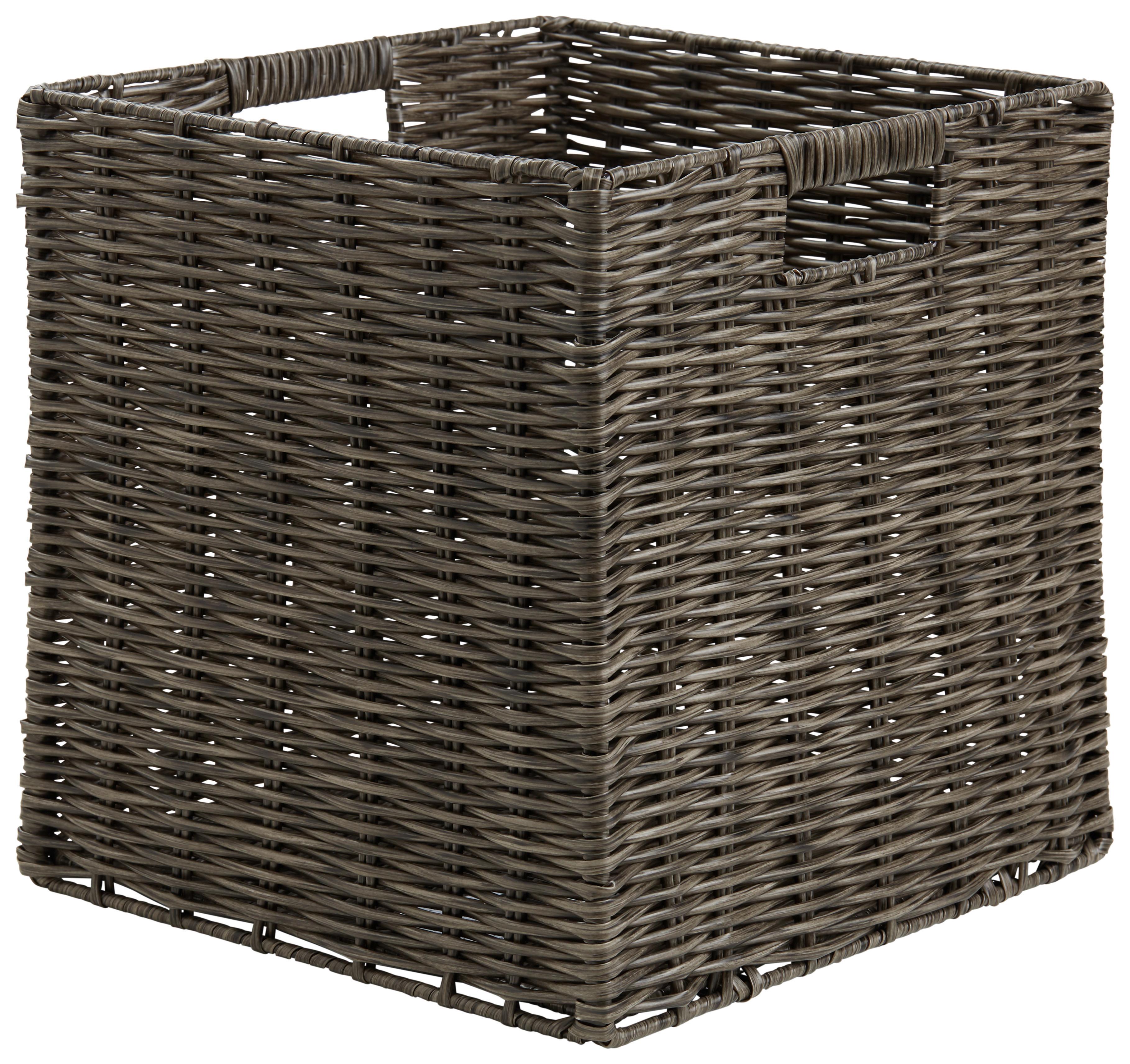 Korb Vien in Braun - Braun, Kunststoff/Metall (32/30/28cm) - Modern Living