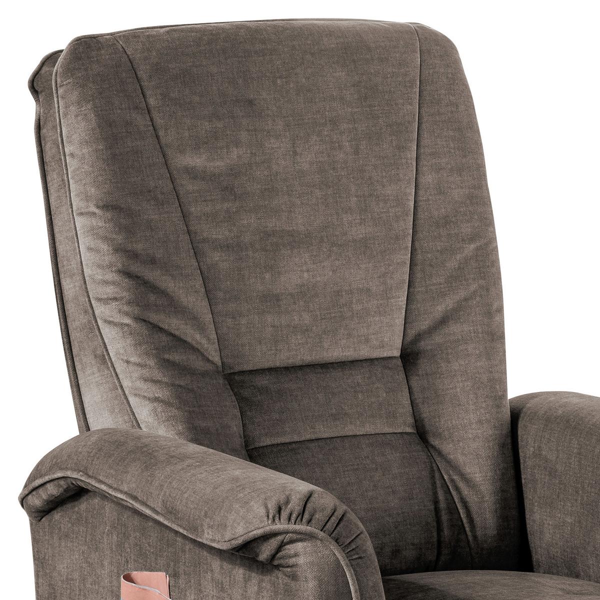 Relaxsessel Harry Braun Velours - Schwarz/Braun, Design, Kunststoff/Textil (77/107/88cm) - Livetastic