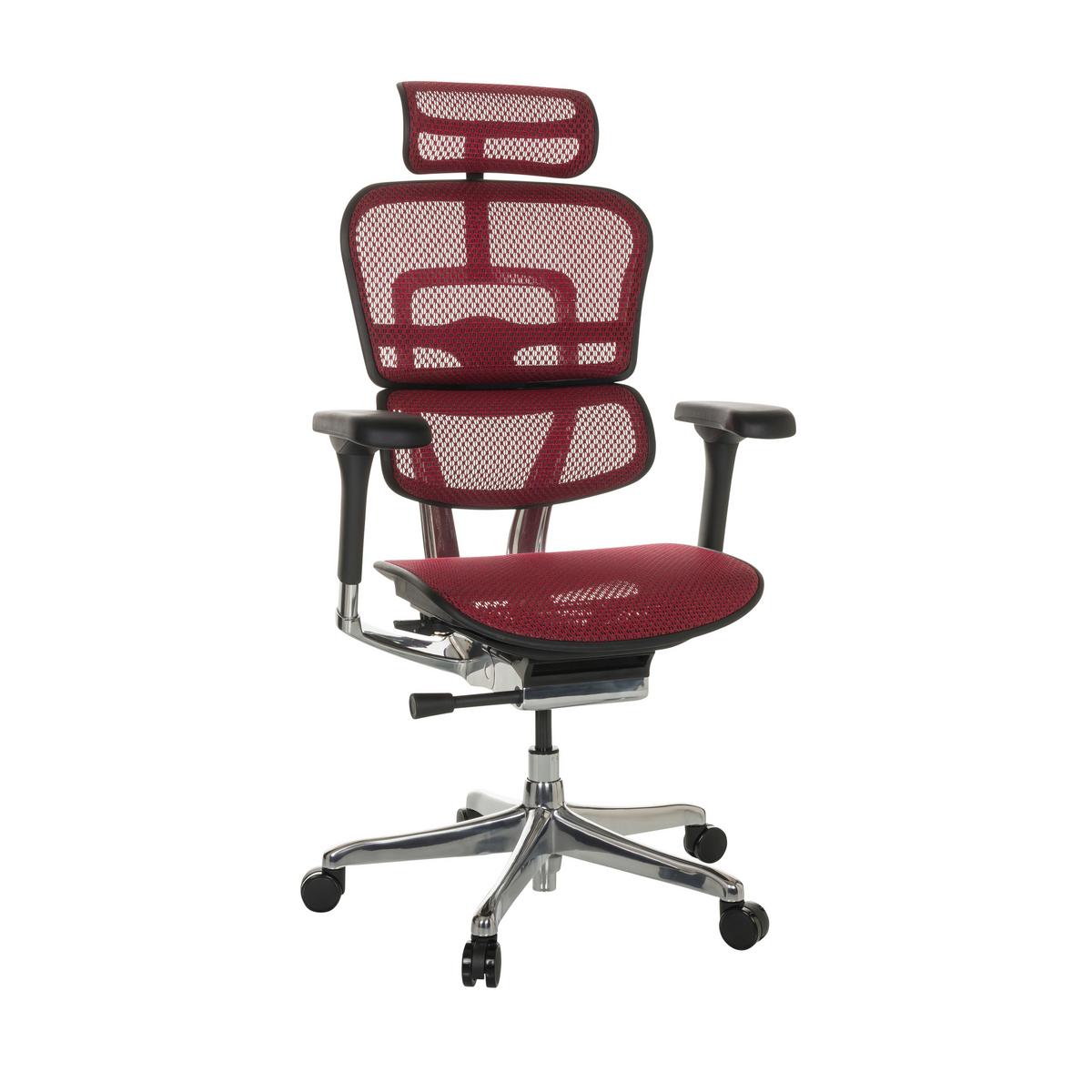 Pisarniški Stol Ergohuman I, Rdeča - rdeča/srebrne barve, Basics, kovina/umetna masa (69/119-144/65cm) - MID.YOU