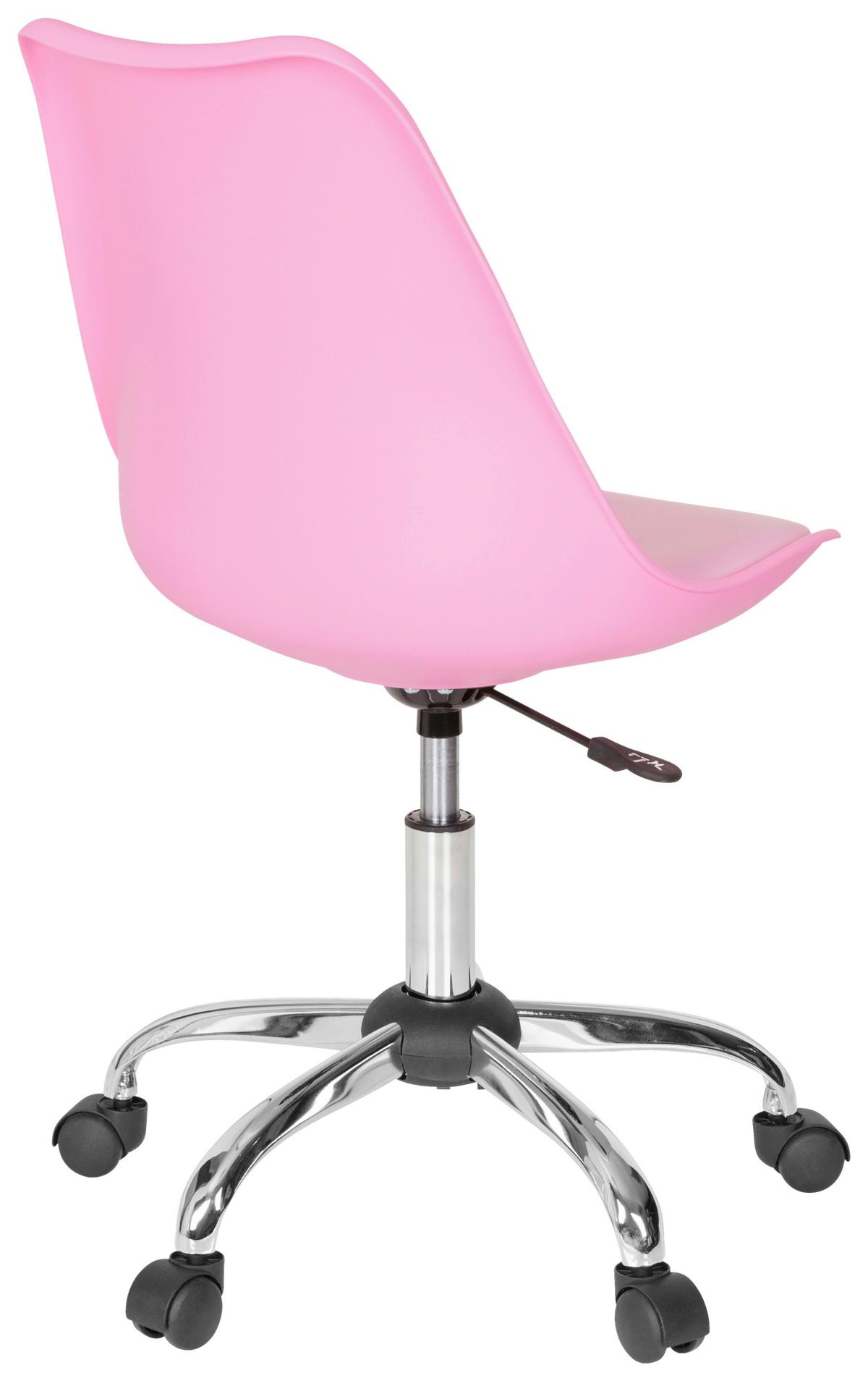 Vrtljivi Stol Fancy Pro, Roza - pink, Moderno, kovina/umetna masa (48/86/54cm) - MID.YOU
