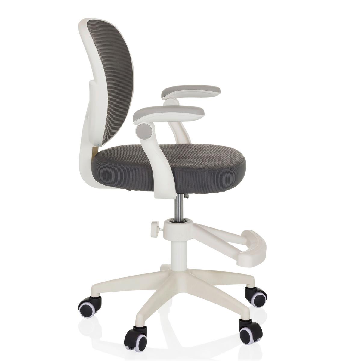 Mladinski Vrtljivi Stol Kiddy Smart, Siva - siva/bela, Moderno, umetna masa/tekstil (61/84-97/55cm) - MID.YOU