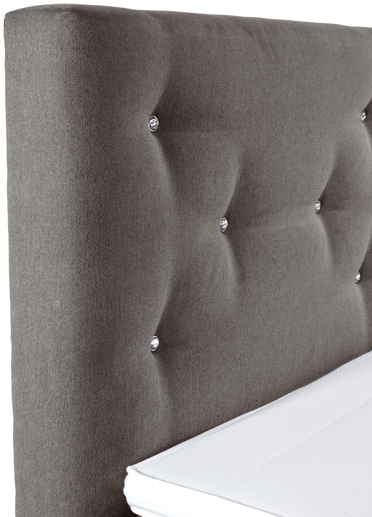 Boxspring Krevet Luminosa - siva/crna, Moderno, tekstil/plastika (180/200cm)