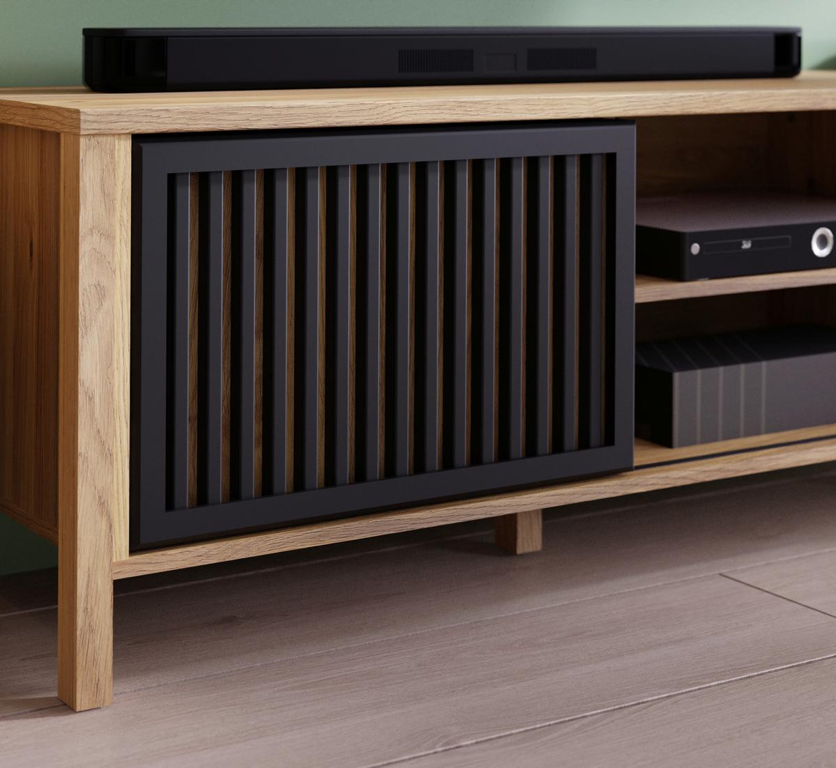 TV-Element Jytana Schwarz/Eichefarben - Eichefarben/Schwarz, Modern, Holzwerkstoff (174,8/49,9/40,2cm) - Premium Living