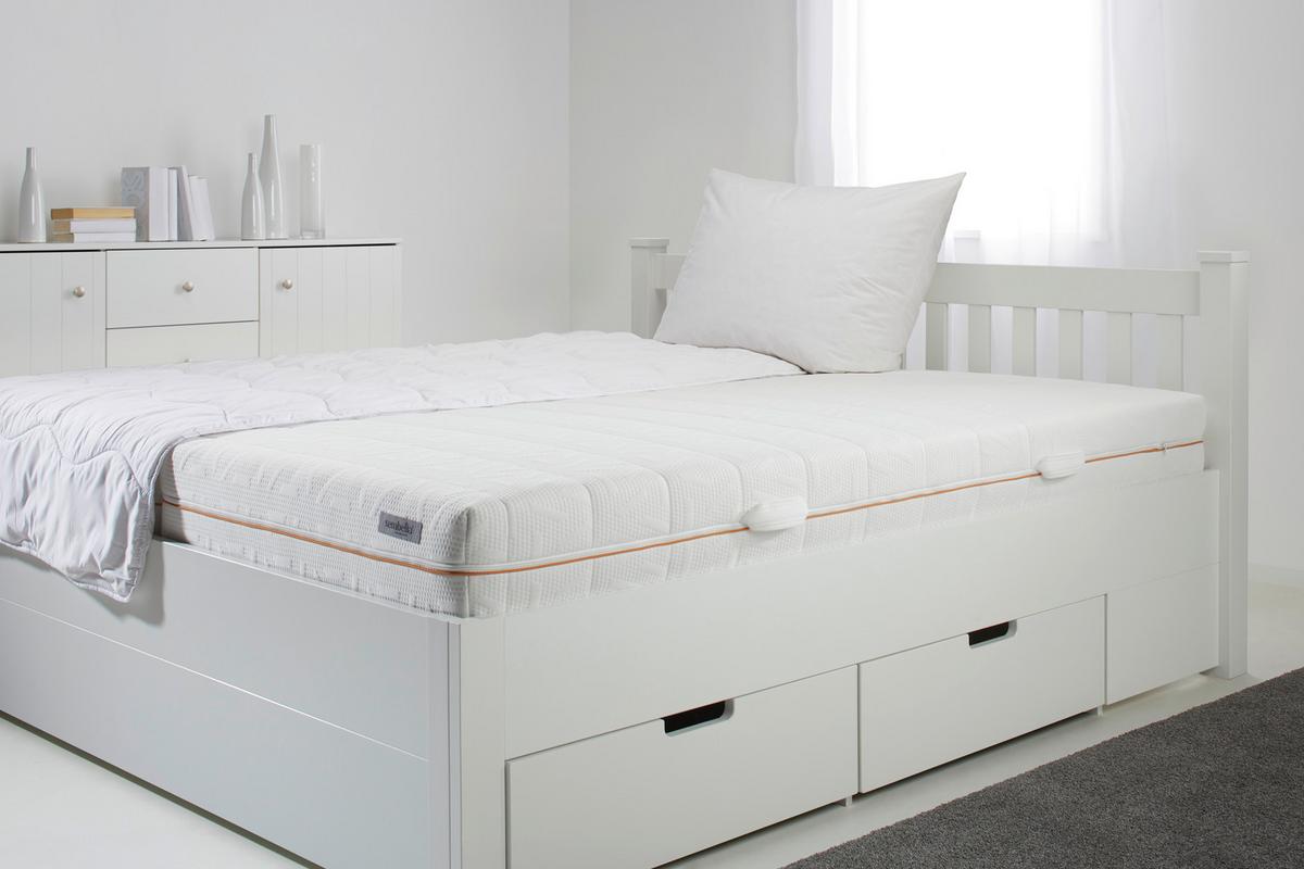 Matratze Primus Pure 250 H2 ca. 80x200cm - Weiß, Textil (80/200cm) - Schlaraffia