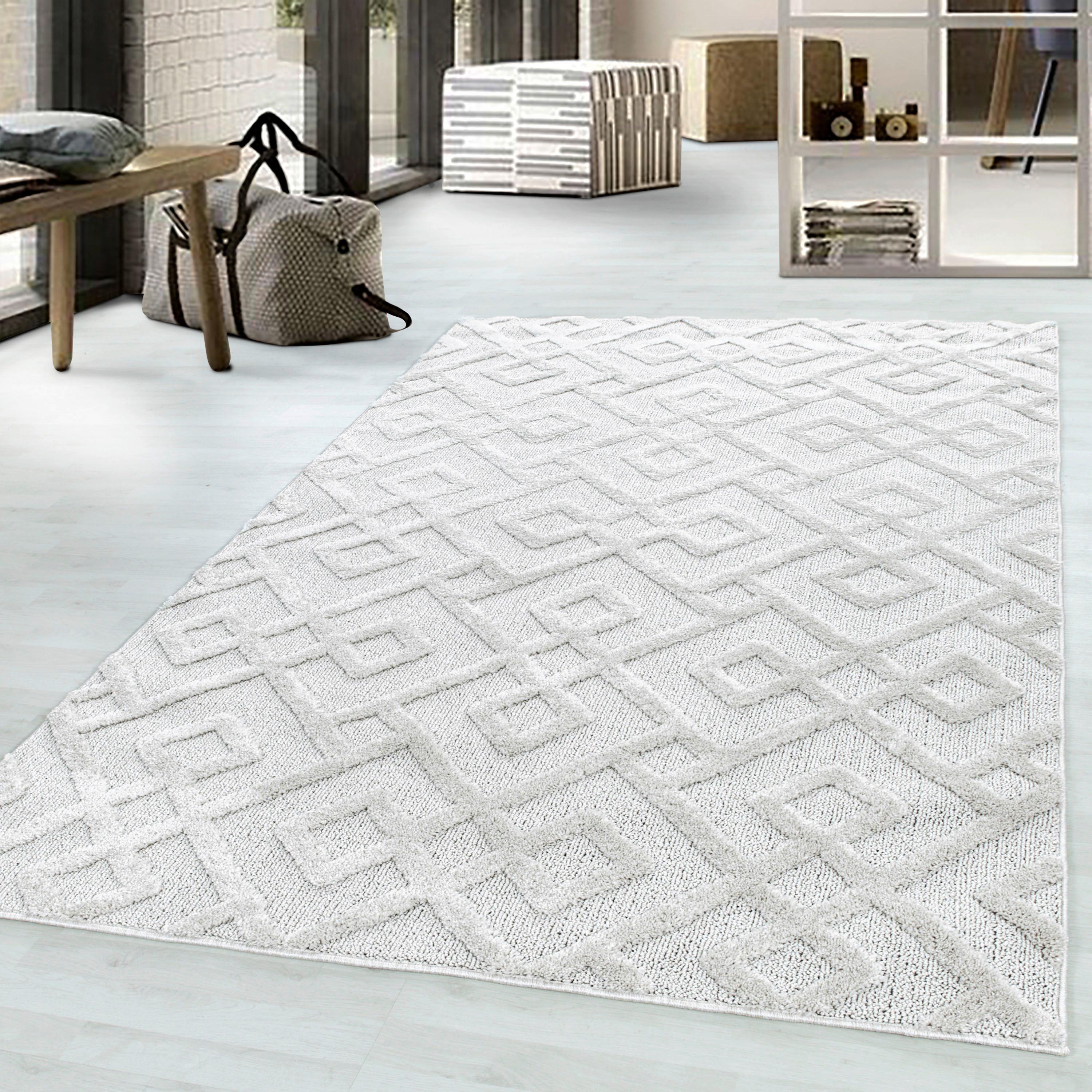 Webteppich Pisa Creme ca. 120x170cm - Creme, KONVENTIONELL, Textil (120/170cm)
