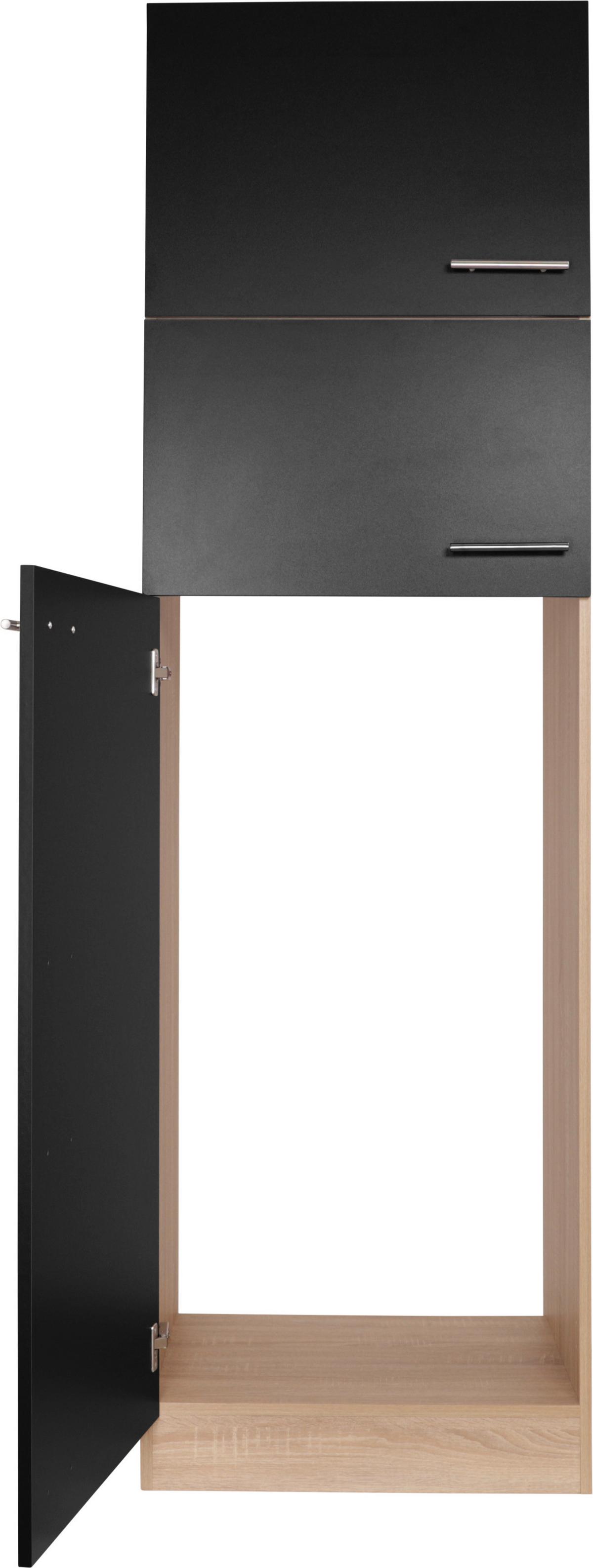 Omara Za Vgradno Napravo Merle, Barva Hrasta, Črna - srebrne barve/črna, Basics, kovina/leseni material (60/200/60cm) - Respekta