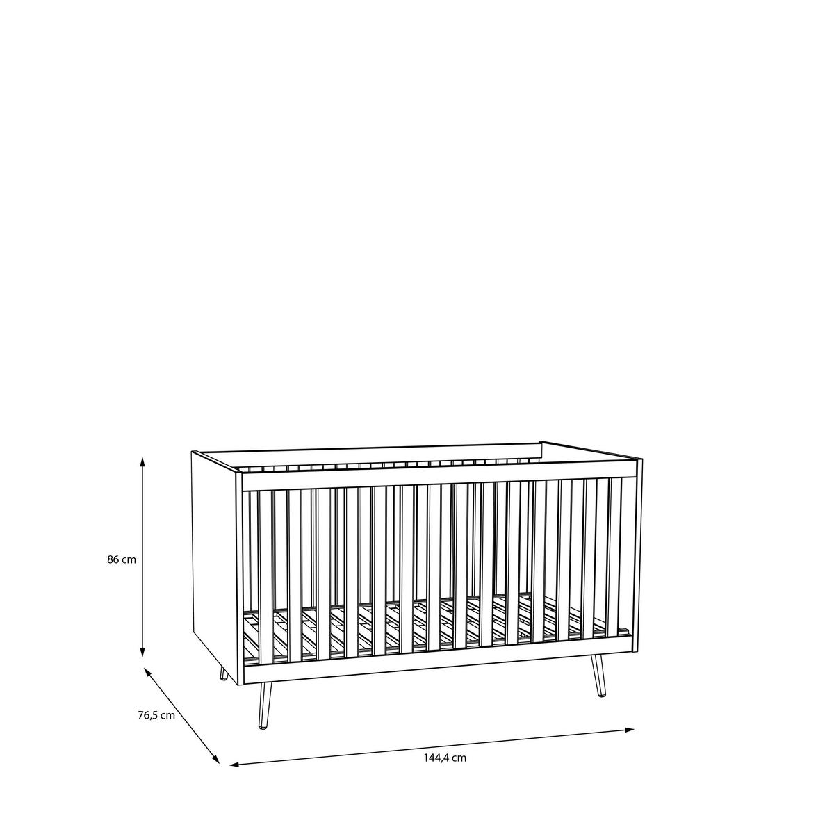 Dječiji Krevetić Whenua - boje hrasta/boje kadulje, Moderno, drvni materijal (76,5/86/144,4cm) - Mömax