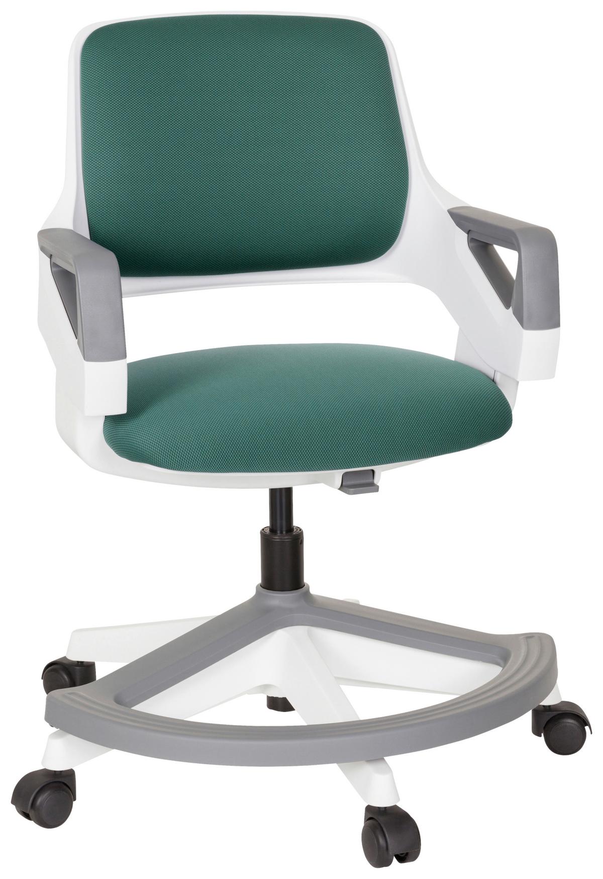 Otroški Vrtljivi Stol Kid Flex, Zelena - barve petroleja/bela, Moderno, umetna masa/tekstil (53/80 - 93/60cm) - MID.YOU