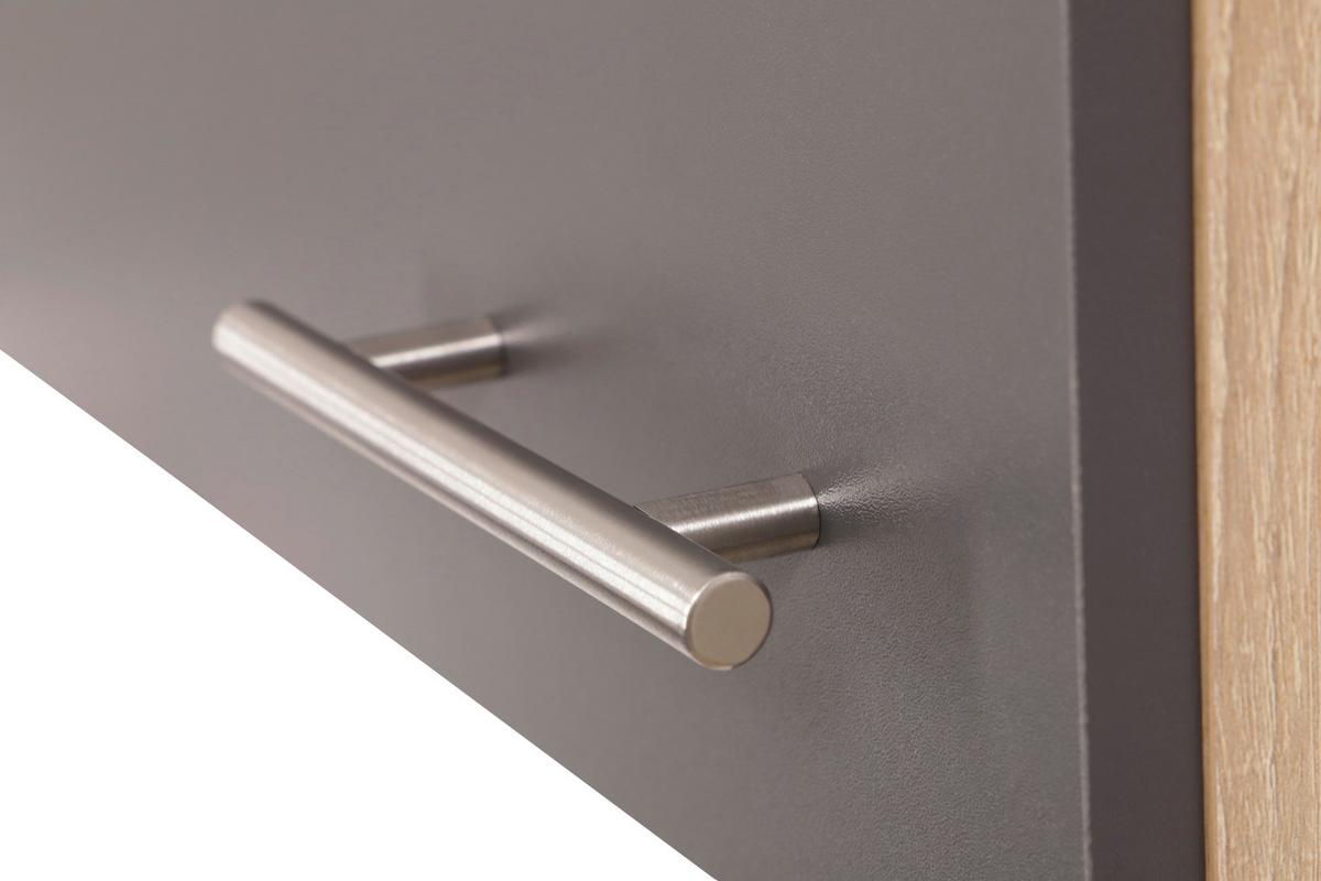 Bife Omara Merle, 100cm - srebrne barve/siva, Basics, kovina/leseni material (100/200/60cm) - Respekta