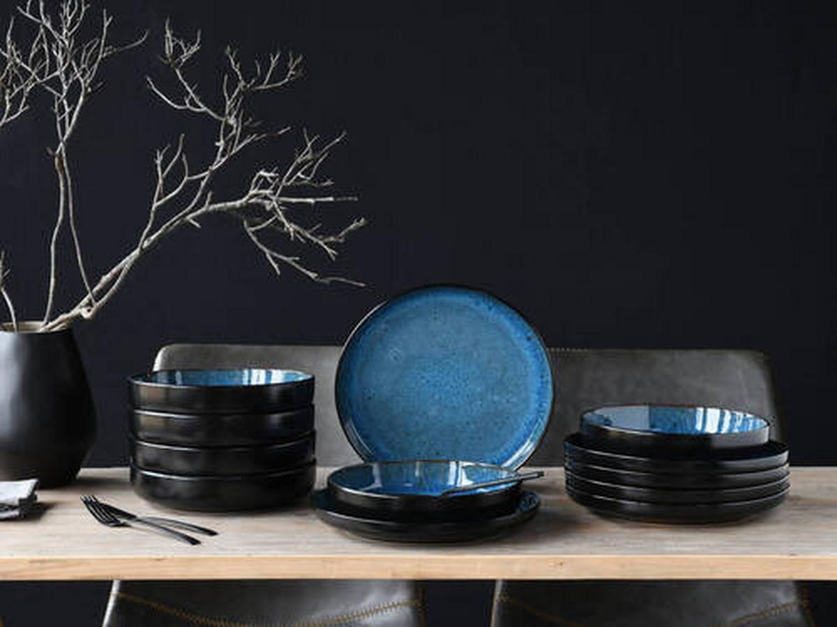 Jedilni Servis Nordic Fjord Blue, 12-Delni - modra, Trend, keramika - Creatable
