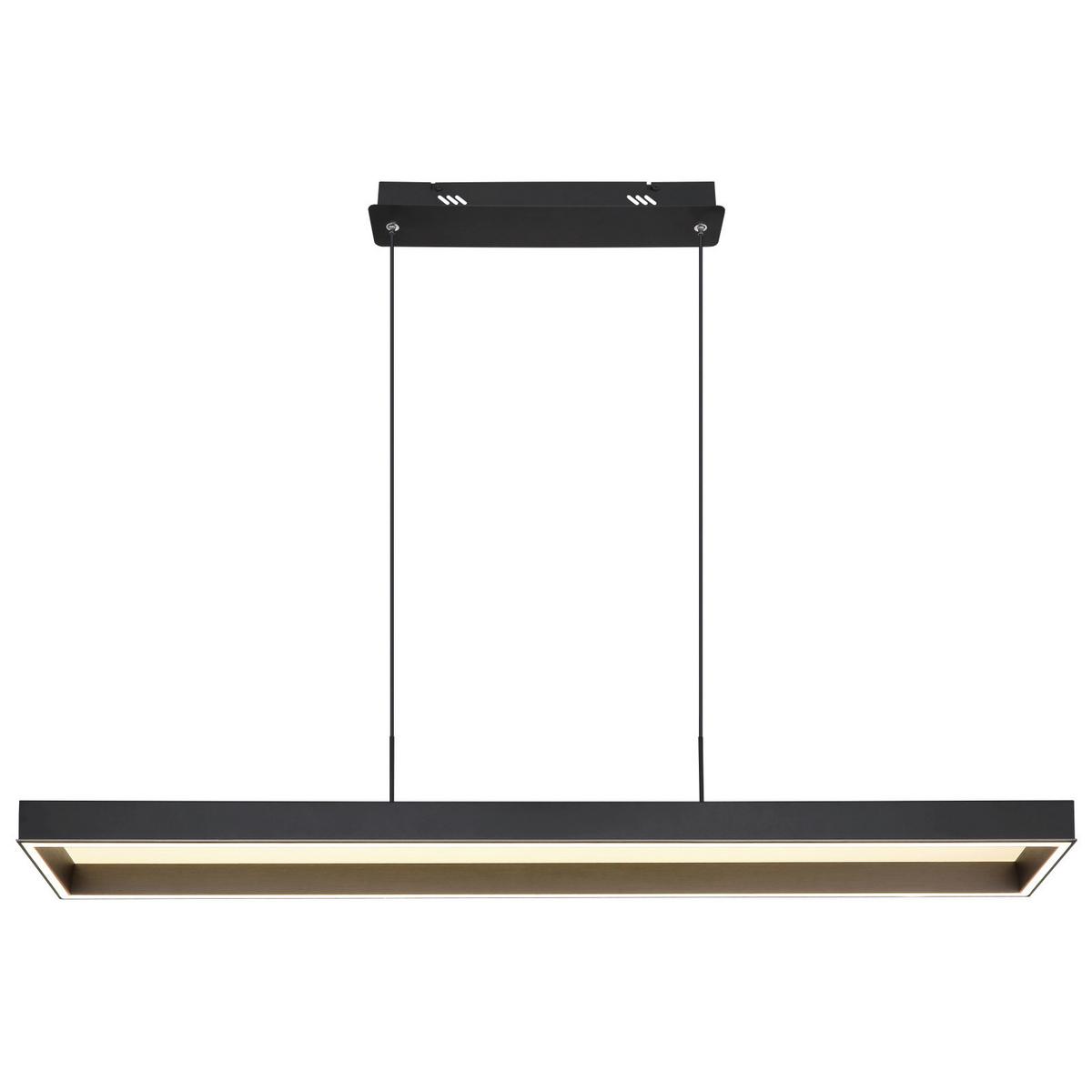 LED-HÄNGELEUCHTE 15643 SOLA - Weiss/Anthrazit, Design, Kunststoff/Metall (116/18.6/120cm) - Globo