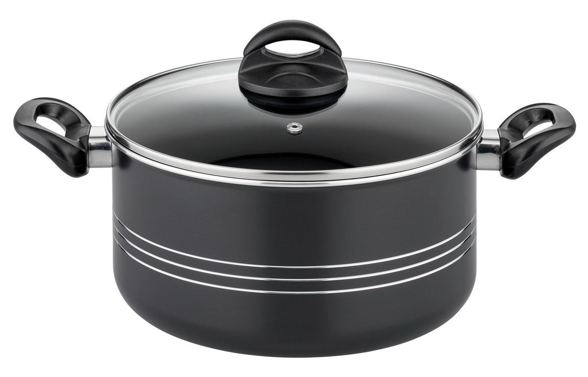 Set Posod S Kuhinjskimi Pripomočki Milano Nero - črna, Basics, kovina - GSW