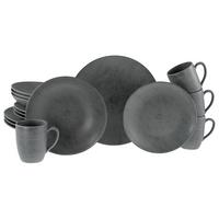 Kombiservice Catania Anthrazit, 16-teilig - Anthrazit, Design, Keramik - Creatable