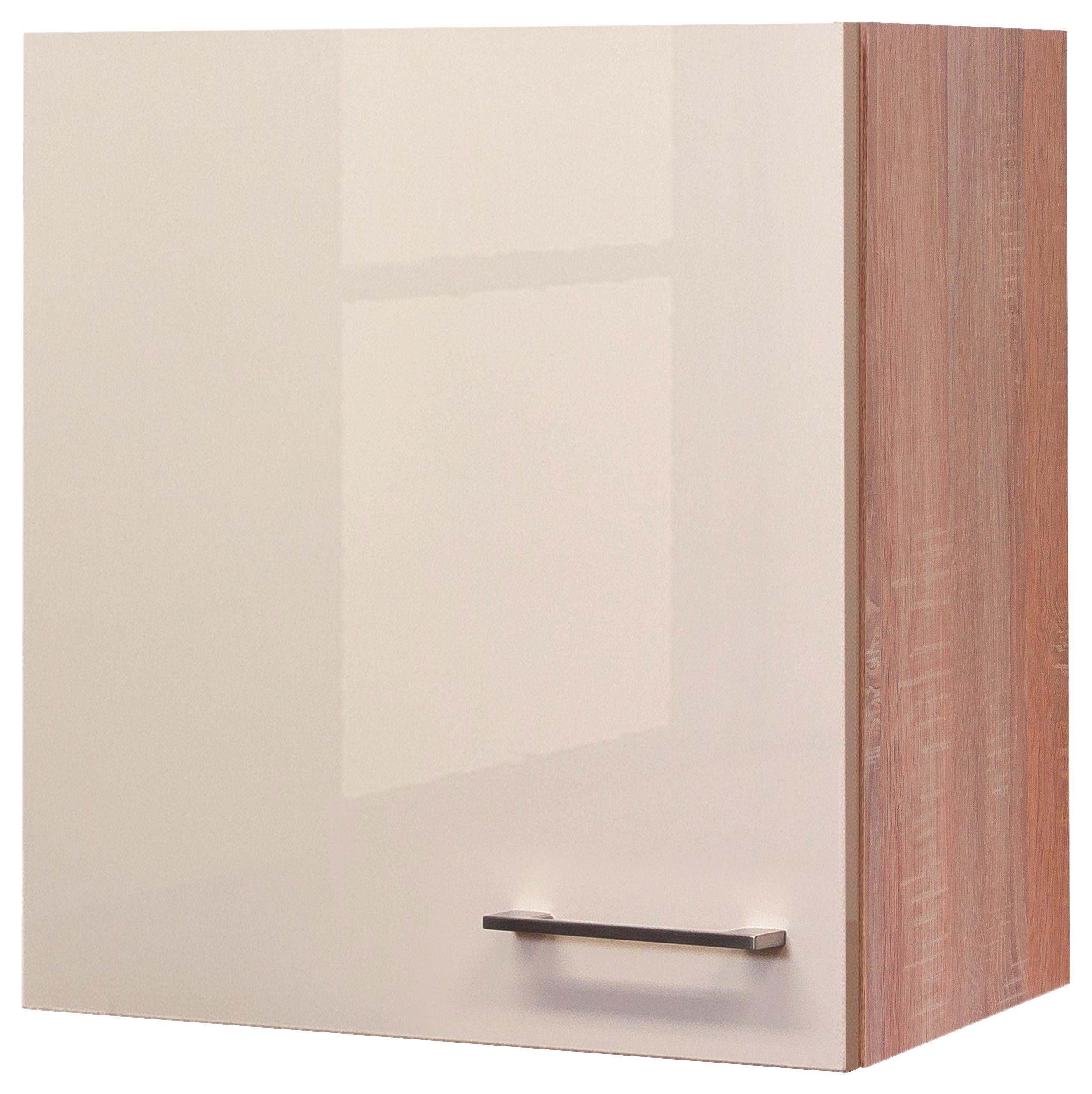 Küchenoberschrank "Nepal" , Kaschmir, Eiche - Kaschmir/Edelstahlfarben, MODERN, Holzwerkstoff/Metall (50/54,8/32cm) - FlexWell