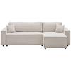 Sedežna Garnitura Mira, Bež, Ležišče - črna/bež, Basics, tekstil (248/76/140cm) - Modern Living