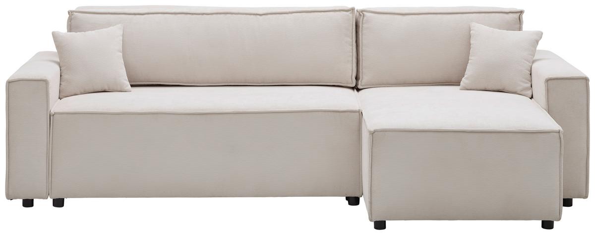 Sedežna Garnitura Mira, Bež, Ležišče - črna/bež, Basics, tekstil (248/76/140cm) - Modern Living