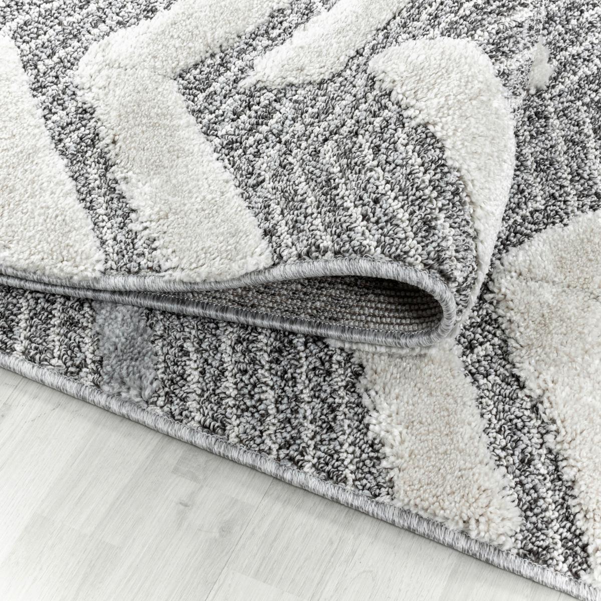 Webteppich Pisa Grau ca. 80x250cm - Grau, KONVENTIONELL, Textil (80/250cm)