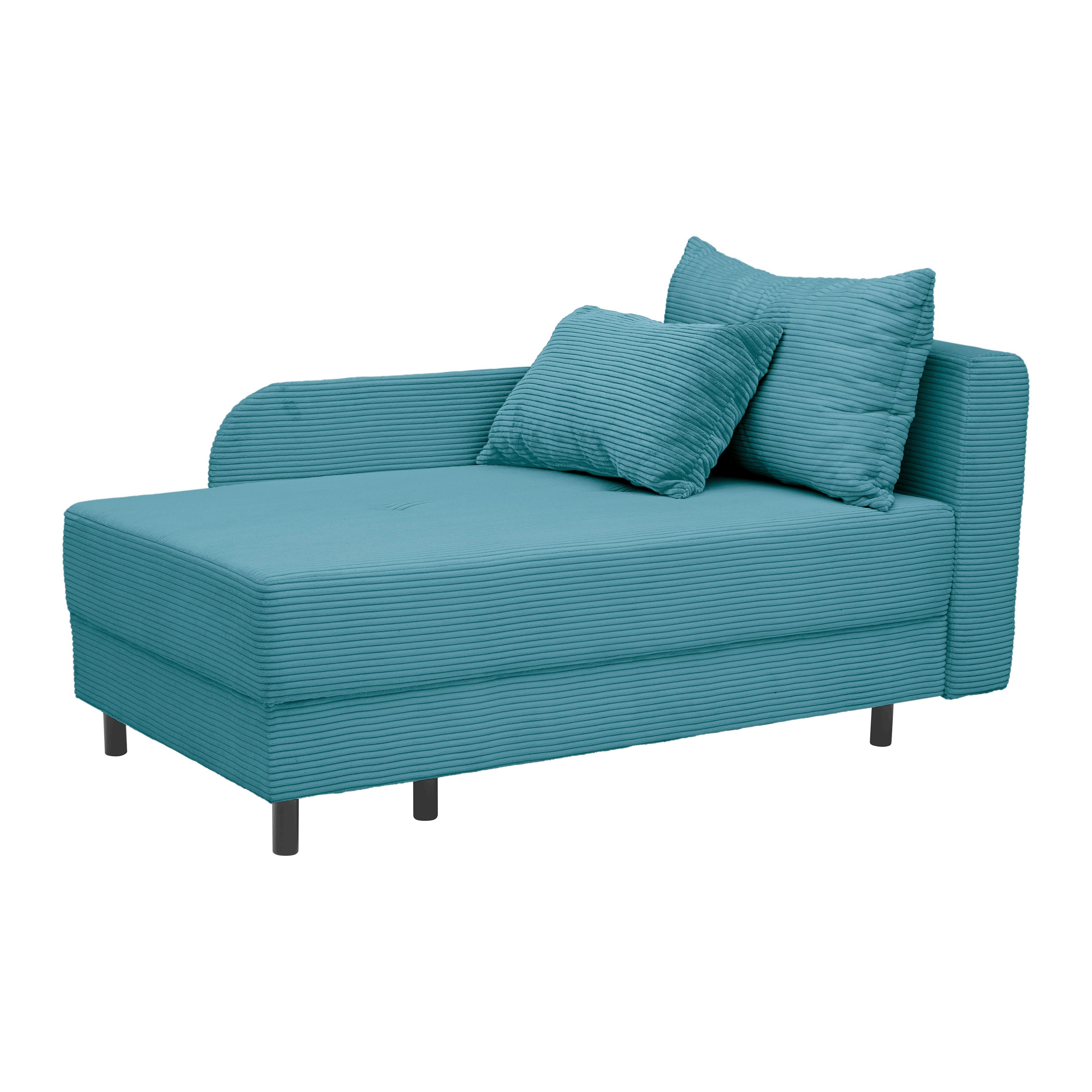 Liege Nova Petrol - Petrol/Schwarz, MODERN, Holz/Textil (145/62/85cm) - Mömax