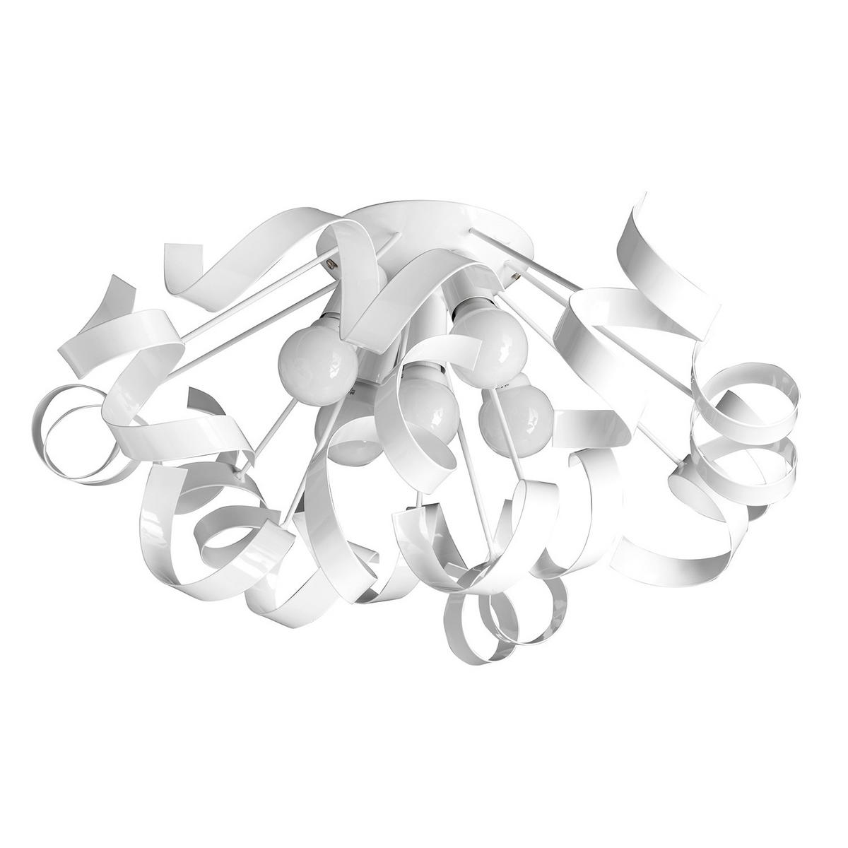 Deckenleuchte Zoe Weiß max. 6 Watt - Weiß, Design, Metall (60/30cm)