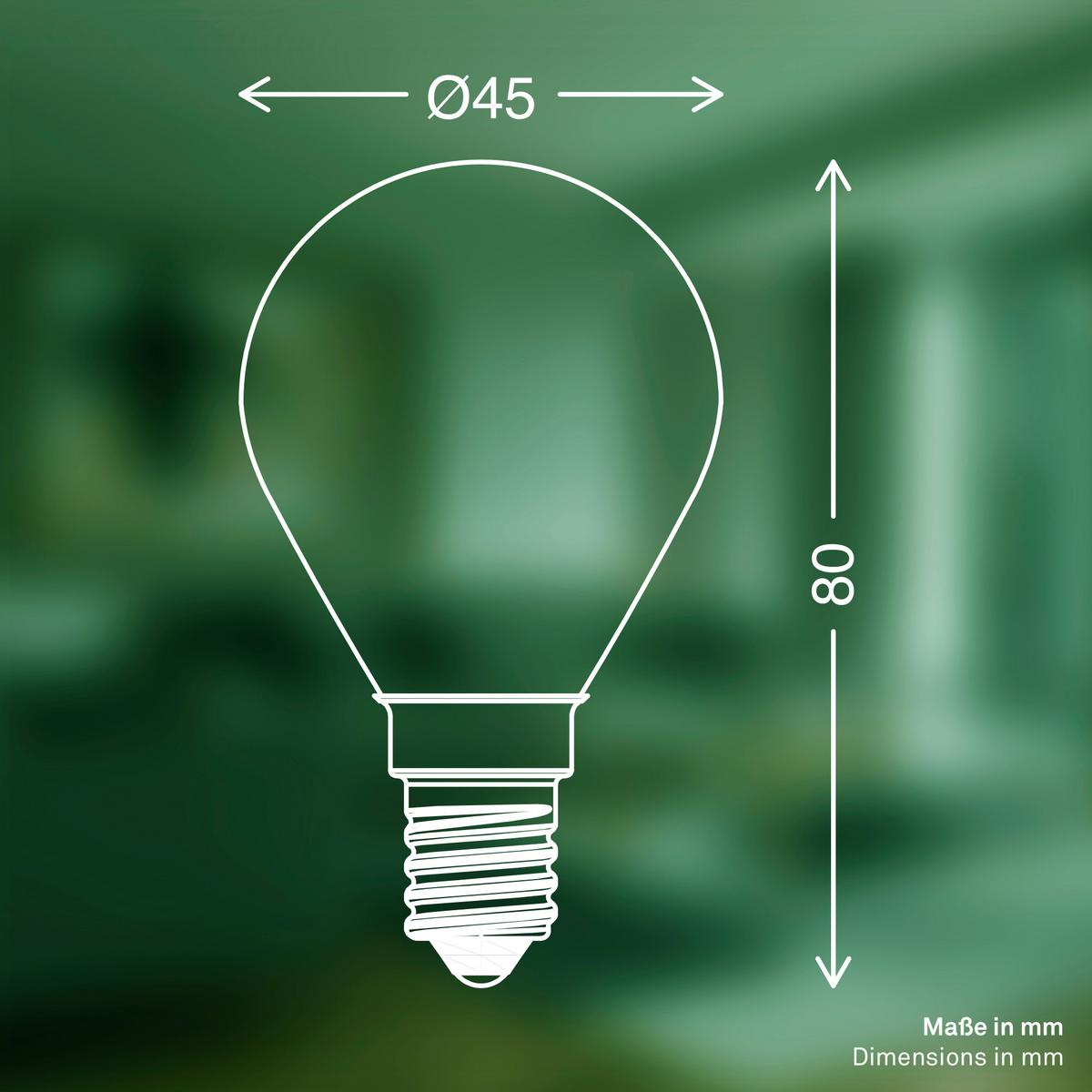 ŻARÓWKA LED 0555004 TROPFEN 2ER SET - kolor srebrny, Basics, szkło (4.5/8cm)