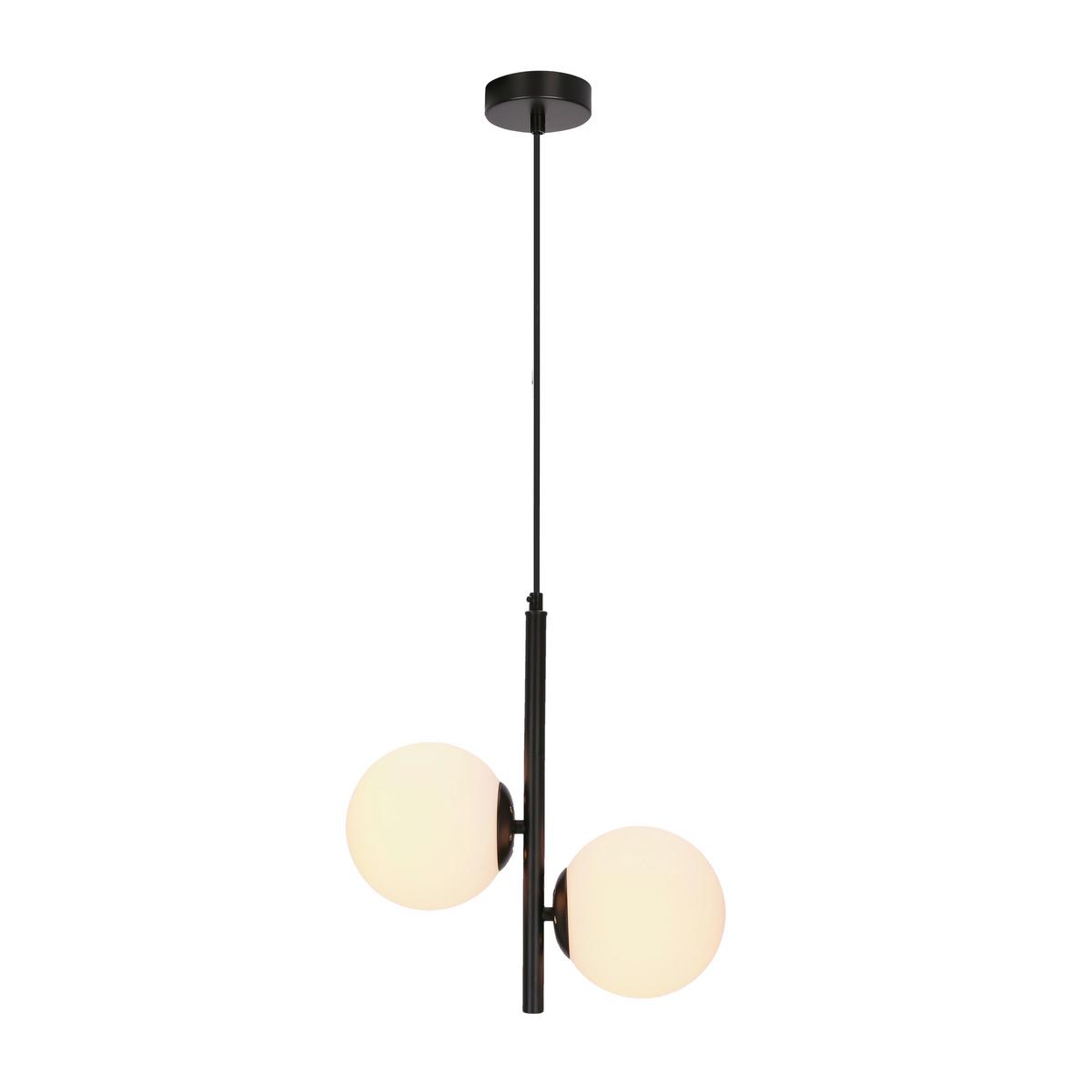 Viseća Svjetiljka Duo - bijela/crna, Basics, metal (32.5/15/115cm)