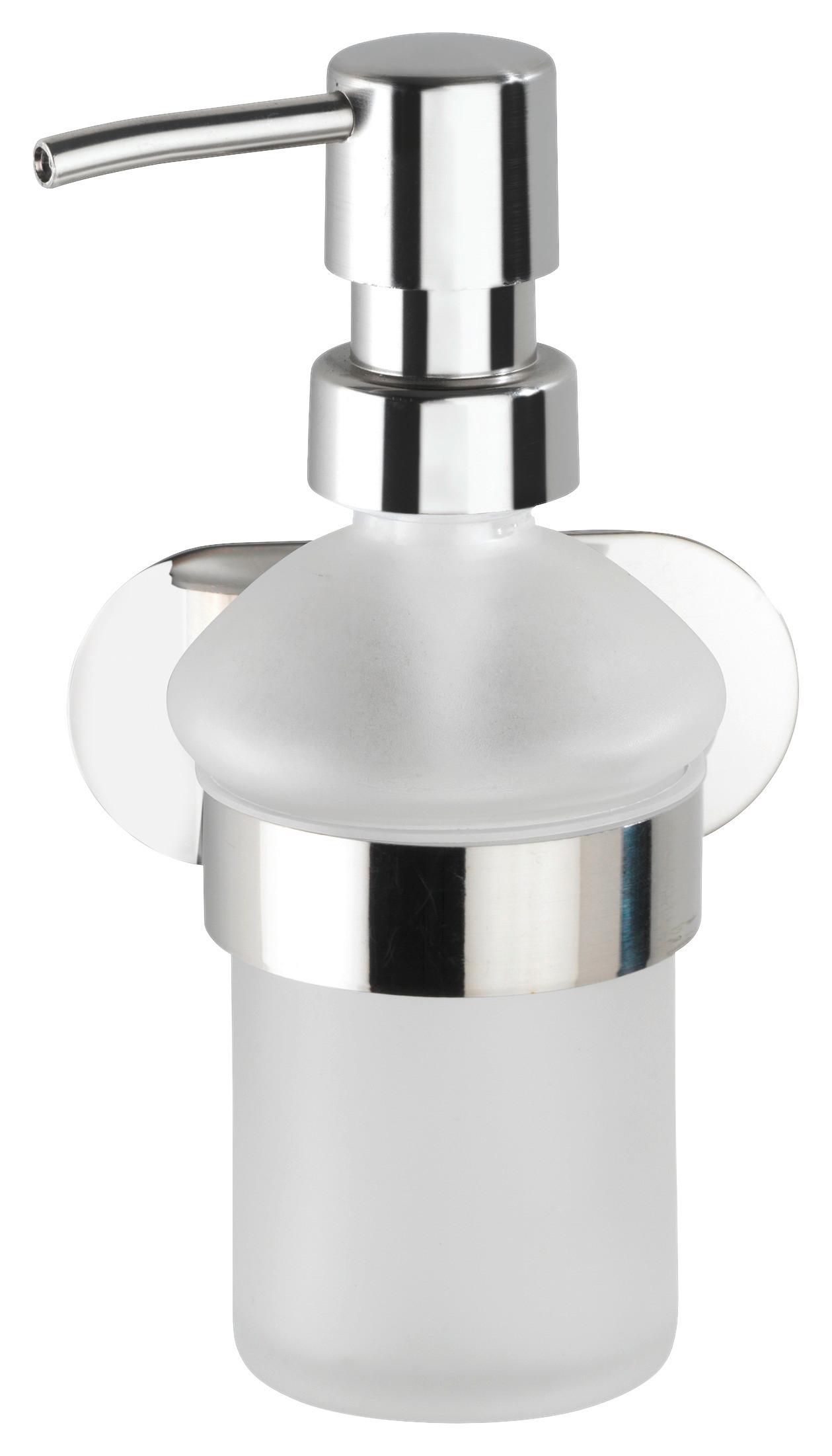 Seifenspender in Weiß/Chromfarben - Chromfarben/Weiß, MODERN, Metall (10/16,5/10,5cm) - Modern Living