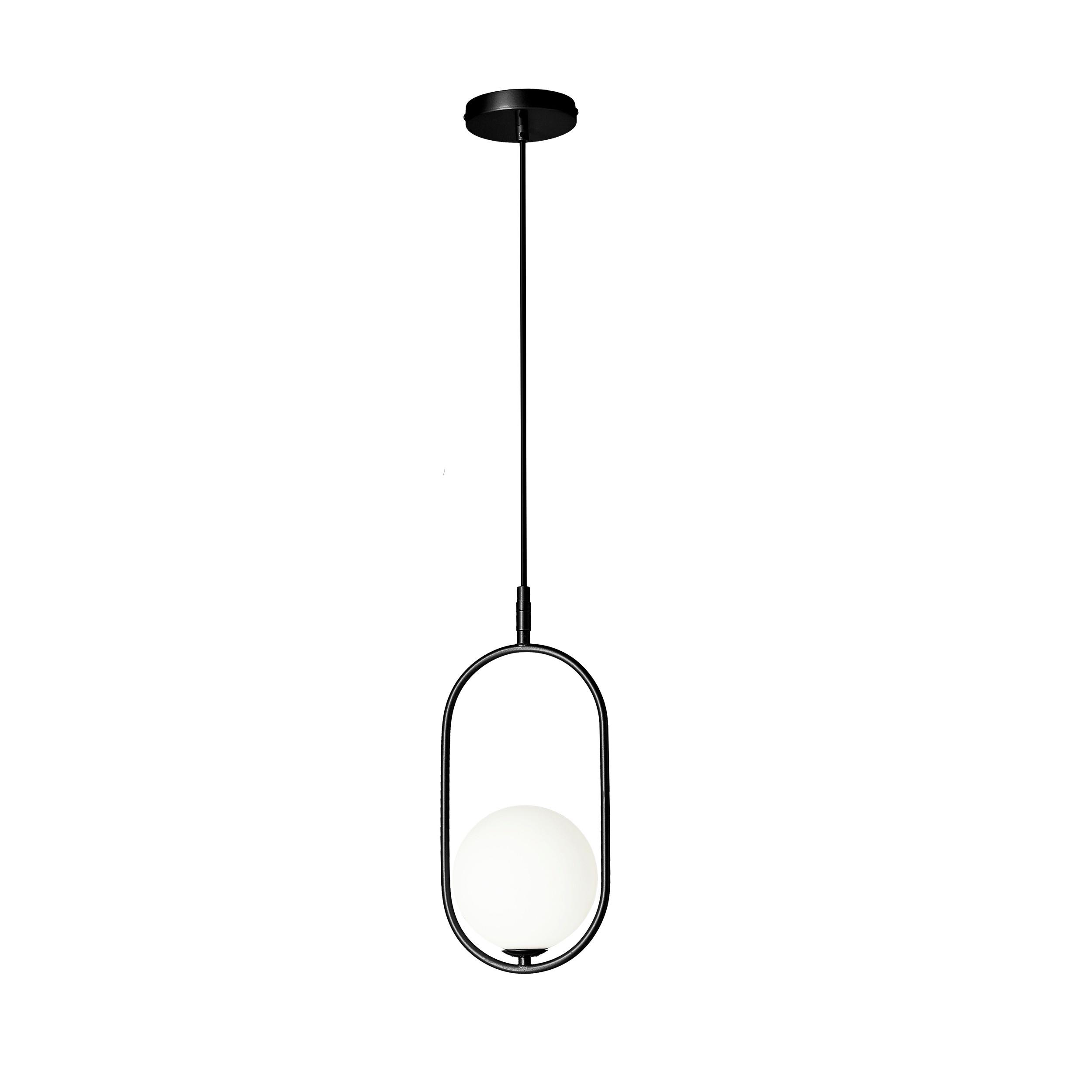 Viseća Svjetiljka Cordel - bijela/crna, Design, metal (18.5/15/120cm)