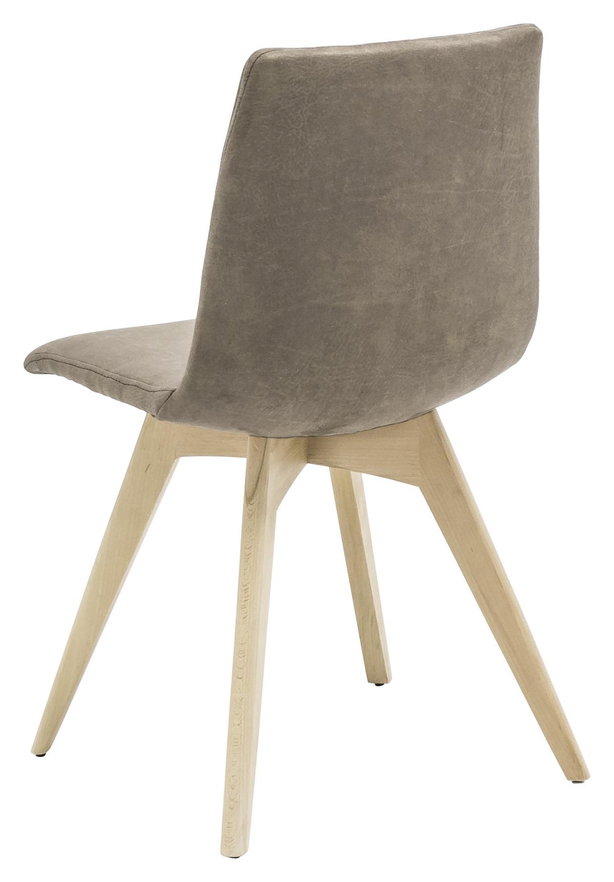 KRZESŁO SANNE 1 - kolor piaskowy, Design, drewno/tkanina (47/87/52cm) - Novel