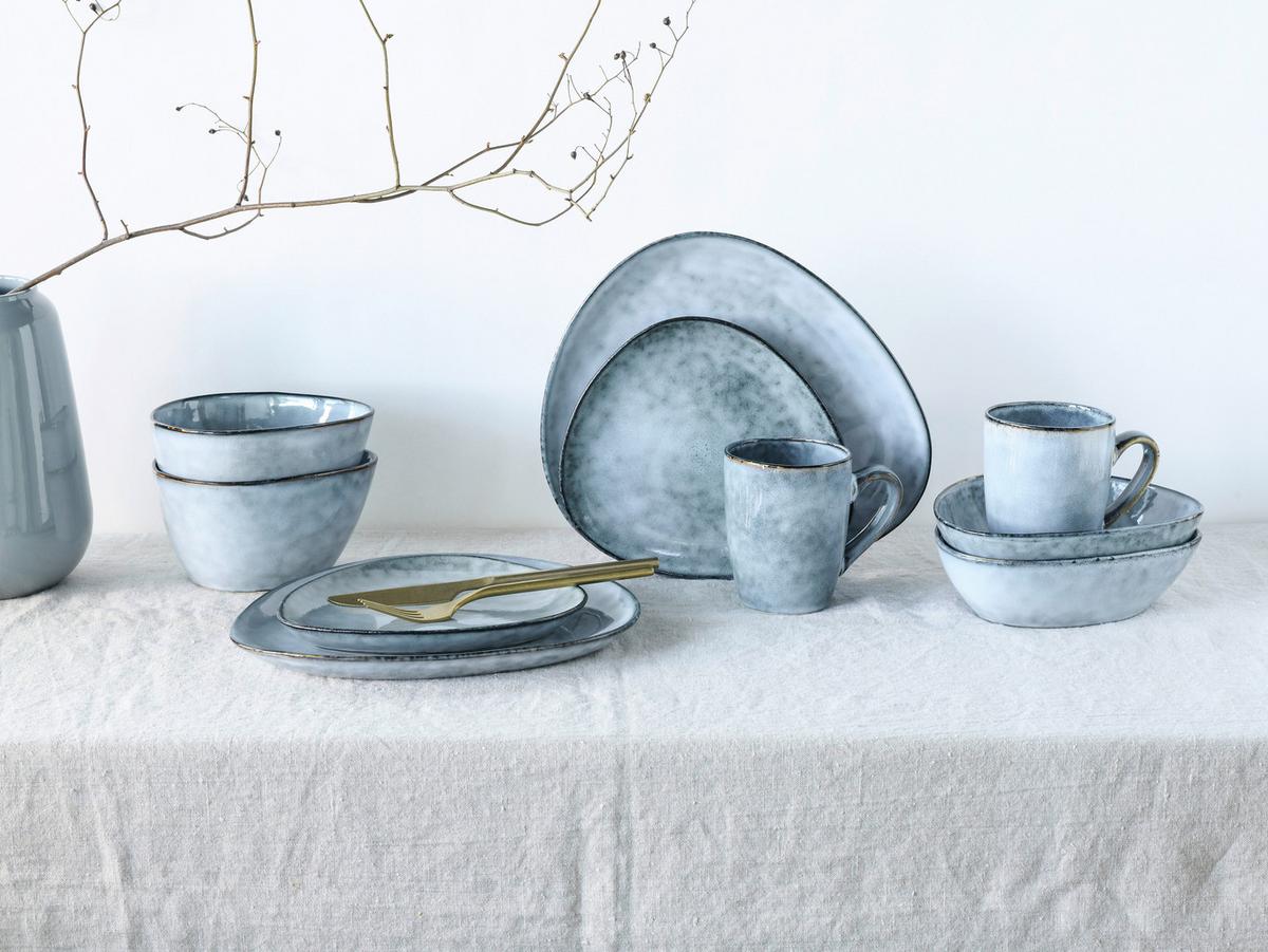 Kombiservice Cloudy in Grau, 10-teilig - Grau, Trend, Keramik (34/29,5/36cm) - Creatable