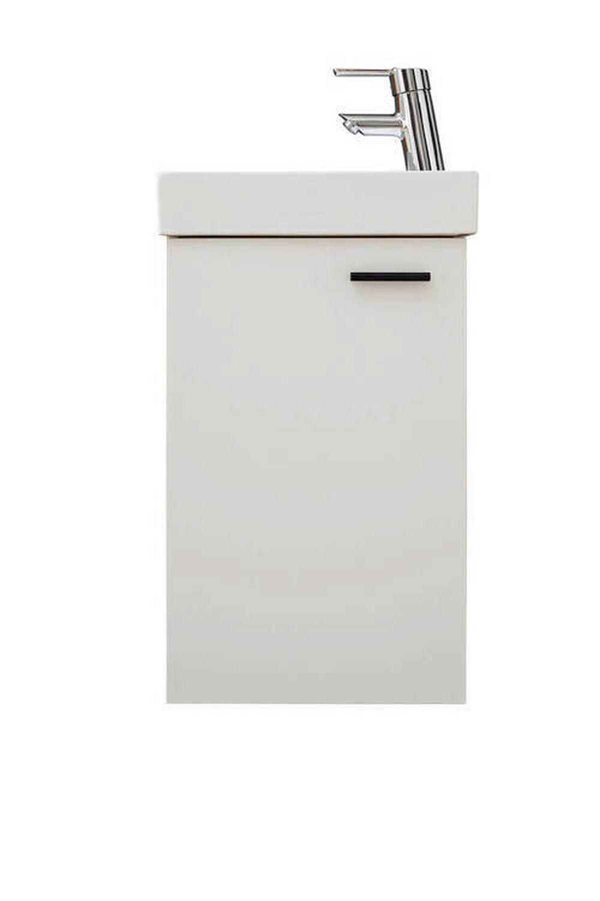 Kopalnica Za Goste Amy - bela, Moderno, steklo/leseni material (41/165/23cm) - Mömax