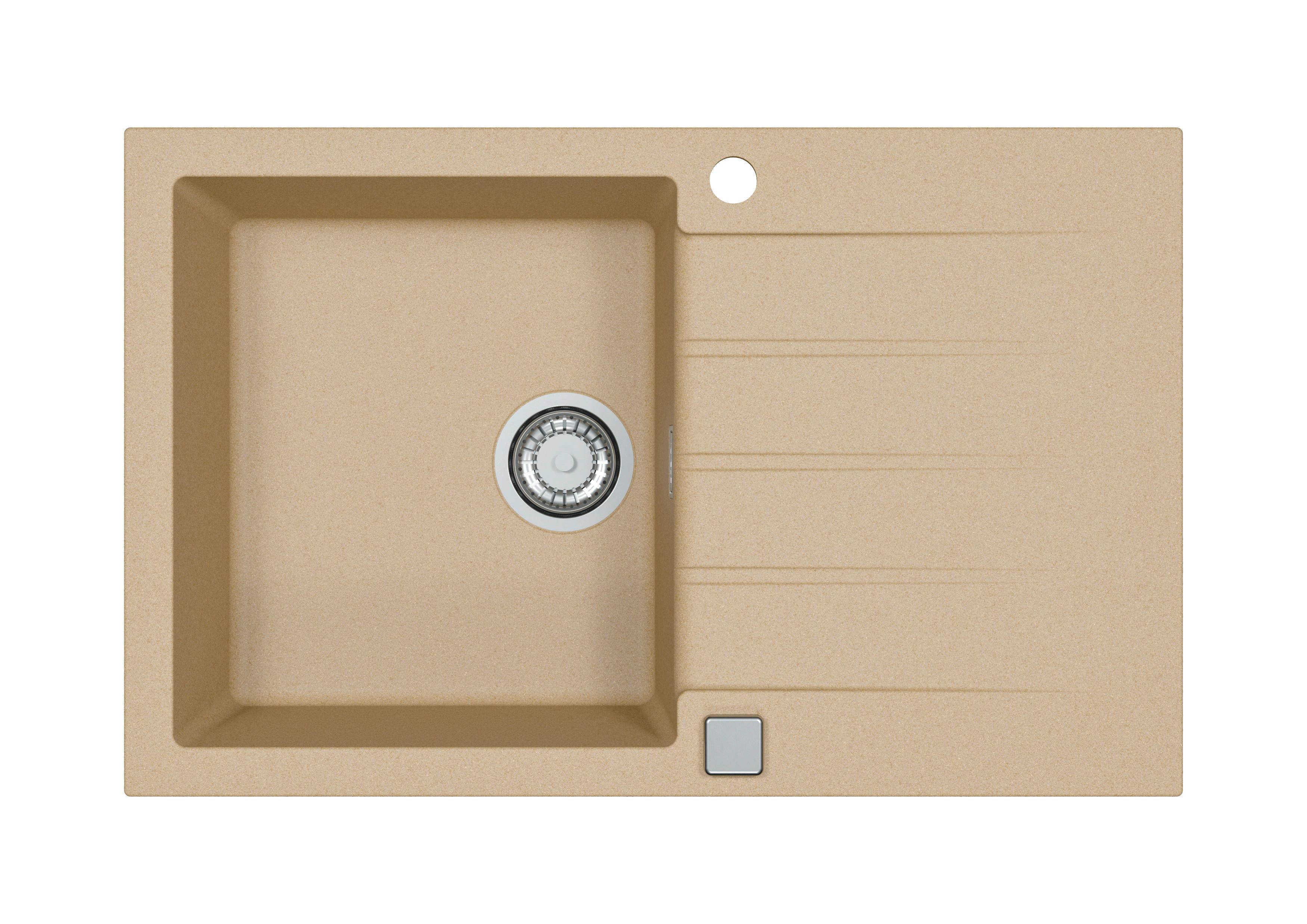 Sudoper Cadit 20 - bež, Moderno, kamen (79/20/50cm)