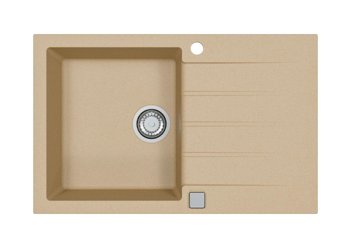 Sudoper Cadit 20 - bež, Moderno, kamen (79/20/50cm)