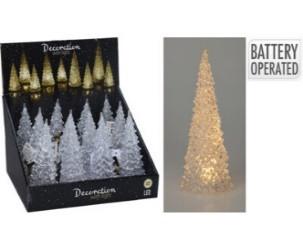 Led Karácsonyi Figura X-Mas Tree - átlátszó, műanyag (7/17cm)