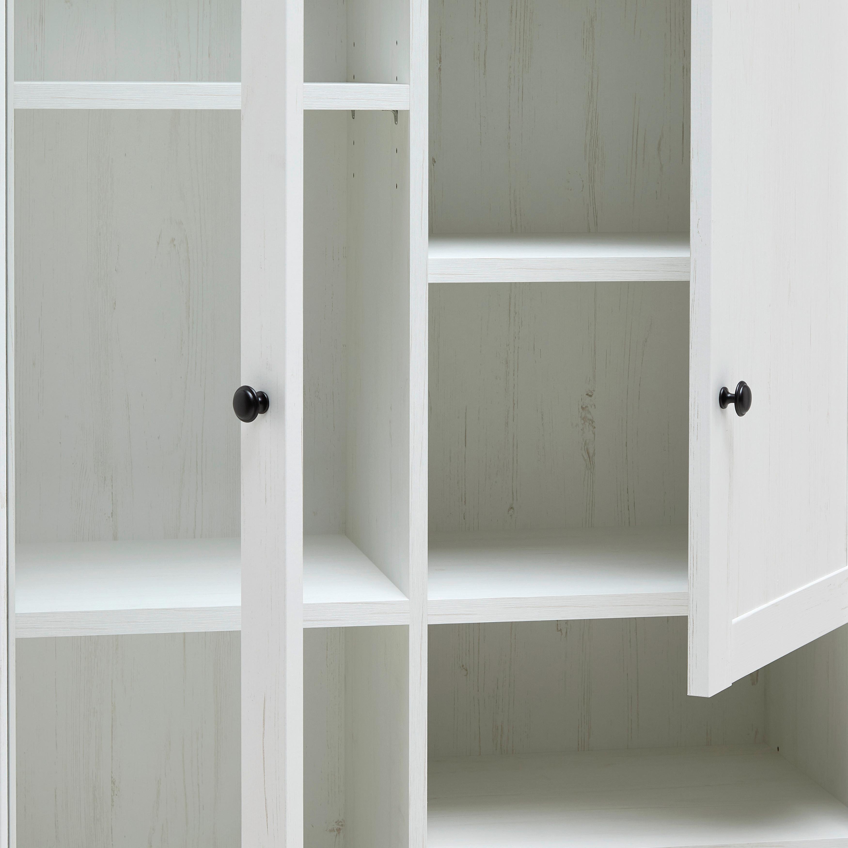 VITRINSKÅP KORSIKA -EXKLUSIV- - vit/svart, Romantik / Lanthus, metall/trämaterial (90/195/43cm) - Mömax
