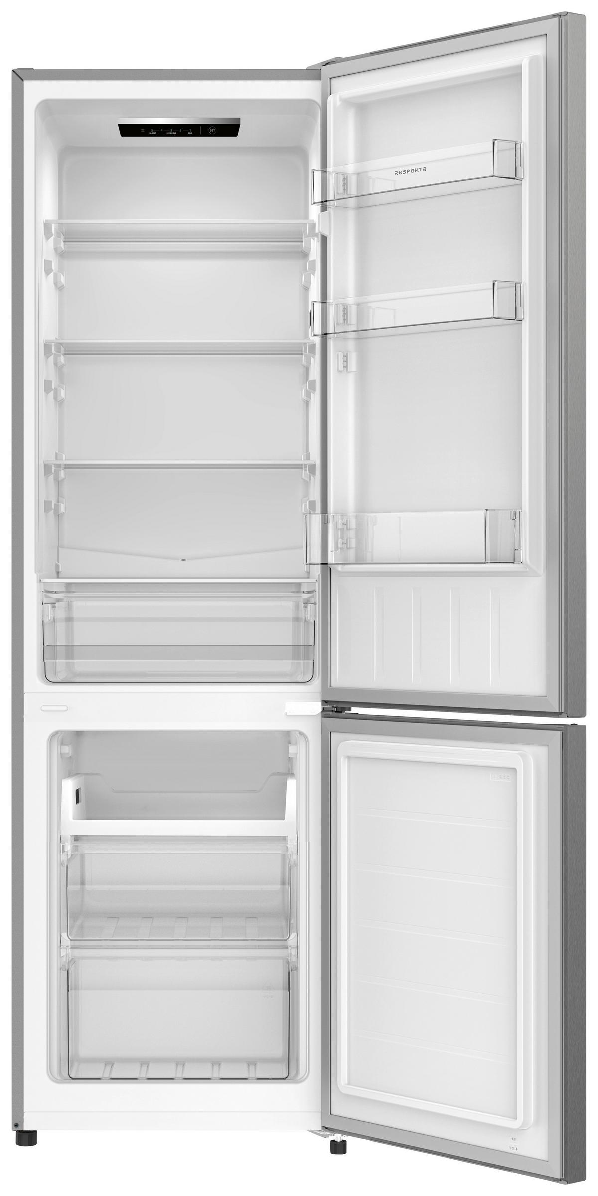 Kühl-Gefrier-Kombination Respekta Gotland Silber - Silberfarben, Basics, Glas/Kunststoff (54/176/55cm) - Respekta