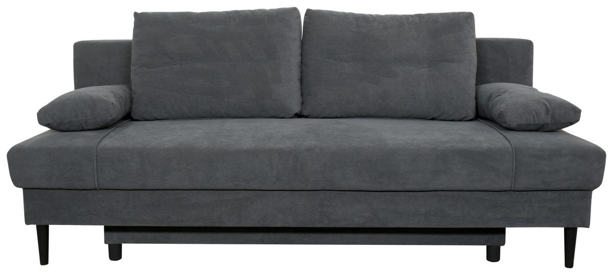 Trosjed Na Razvlačenje Rita - tamno siva/crna, Konvencionalno, tekstil/drvo (199/88/88cm) - Mömax
