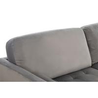 Trosed Janina, Siva, Žamet - siva/črna, Moderno, tekstil/les (211/88/89cm) - P & B