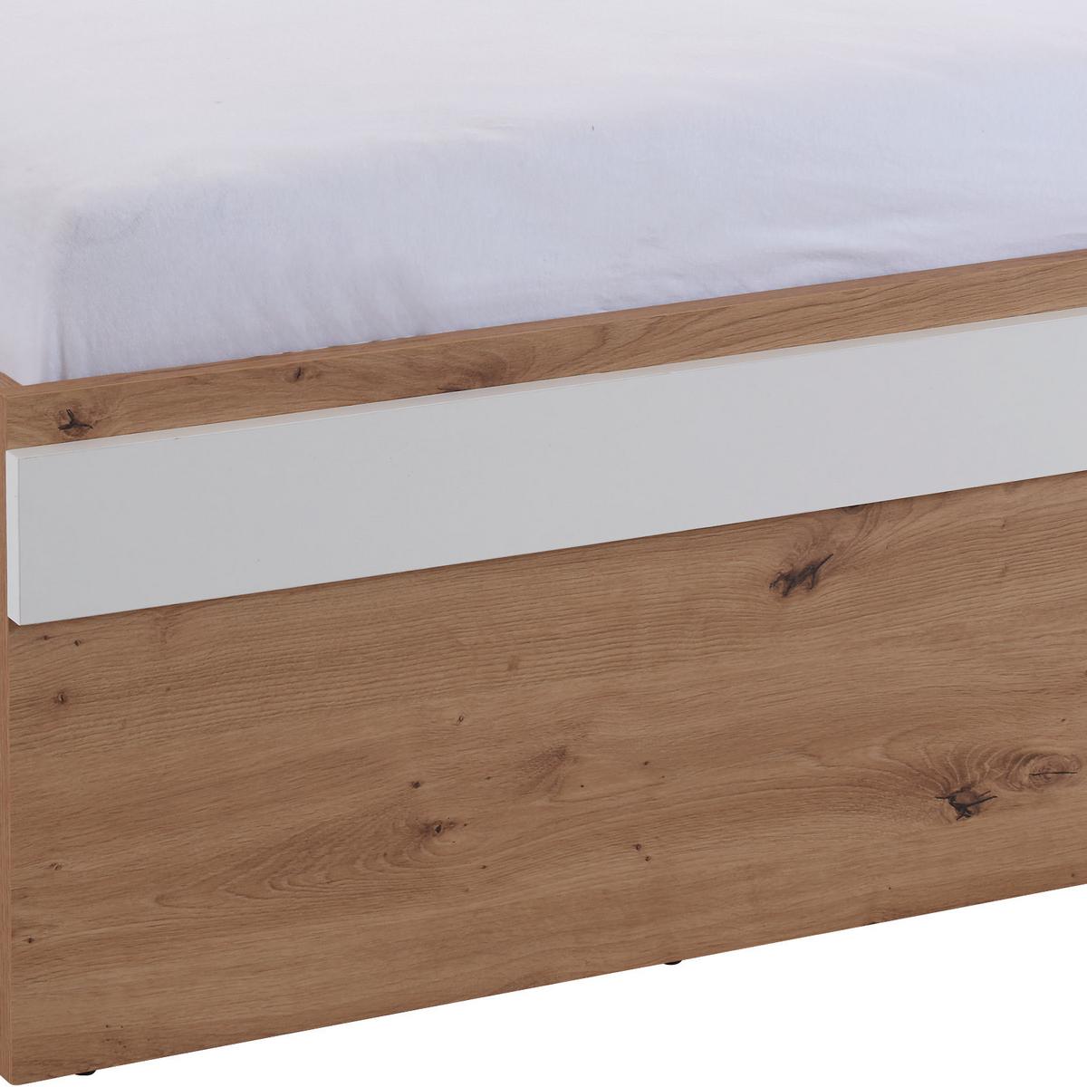 Krevet Box 90 - bijela/boje grafita, Moderno, drvni materijal (90/200cm) - Modern Living