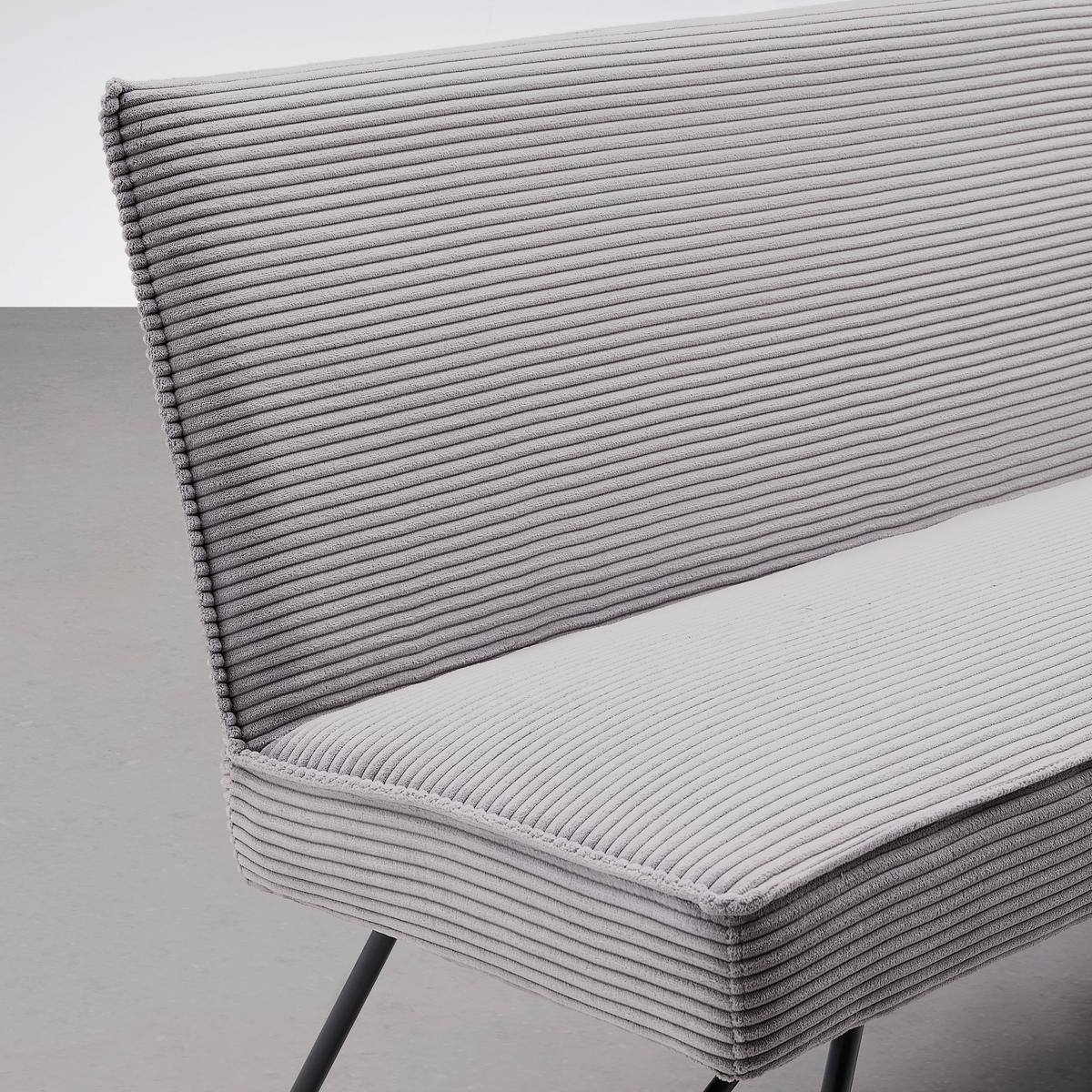 Sitzbank Cora in Grau/Schwarz - Schwarz/Grau, Modern, Textil/Metall - Mömax