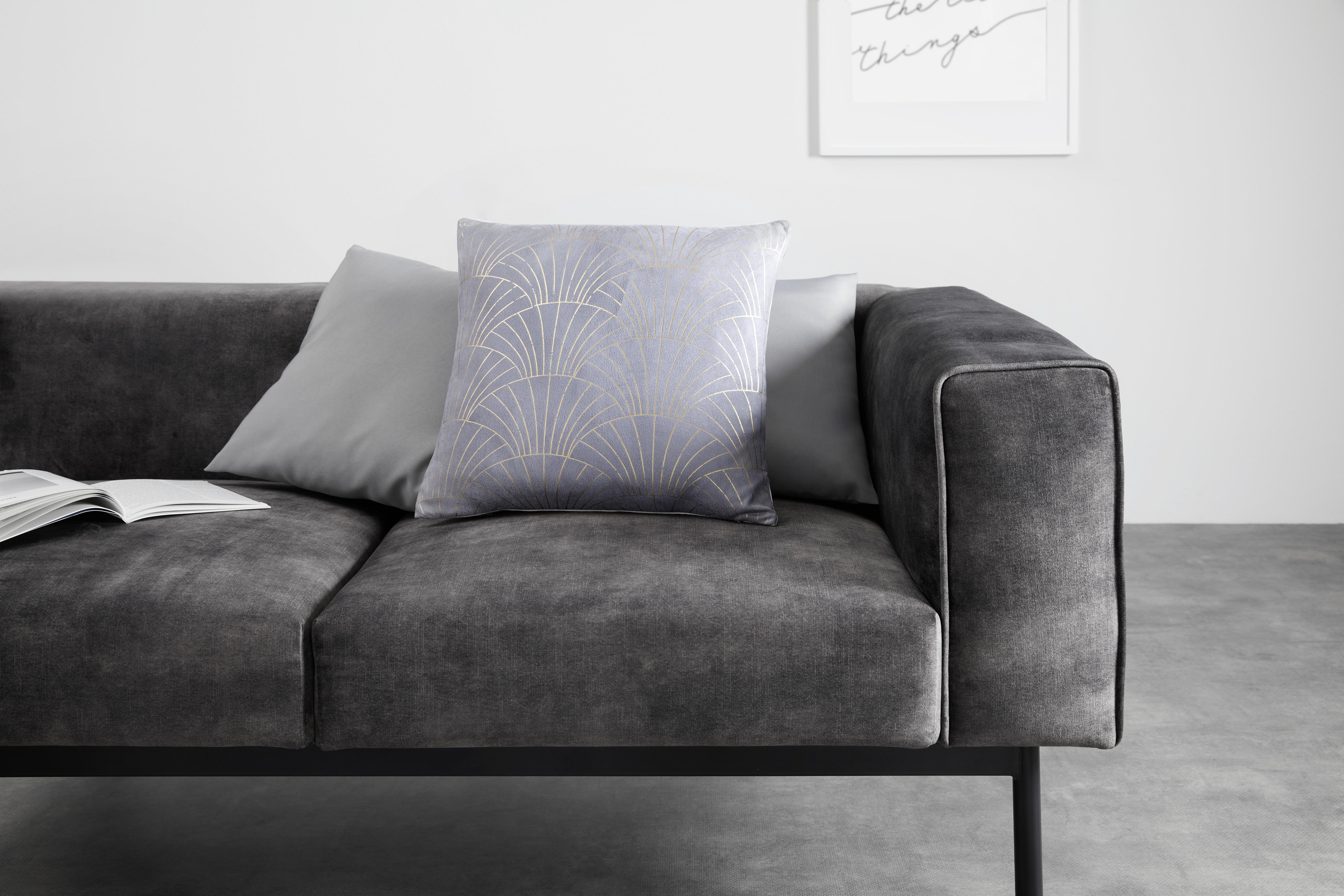 Zierkissen Suede in Grau ca. 40x40cm - Grau, MODERN, Textil (40/40cm)