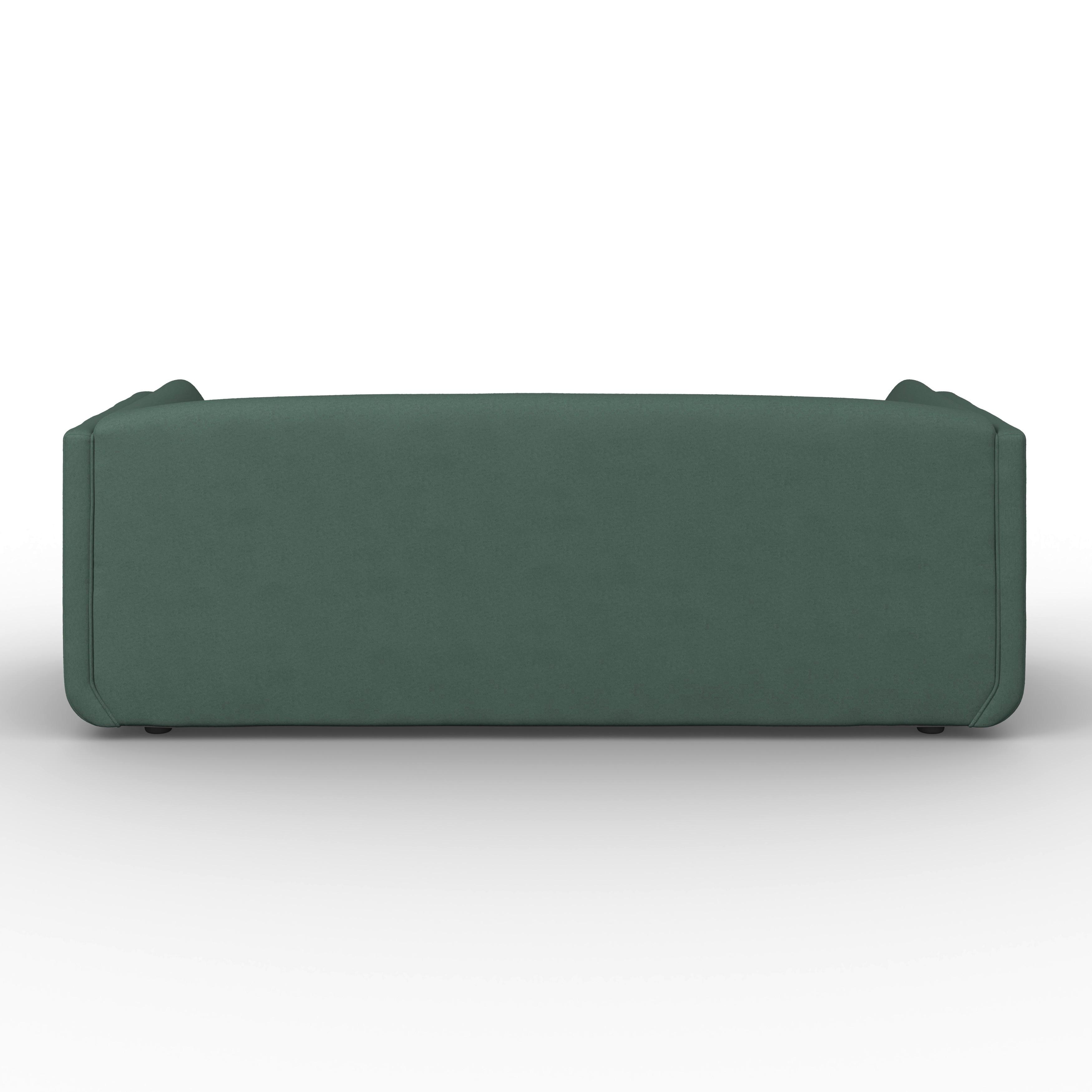 SOFFA HEVI - grön/svart, Modern, trä/textil (197/73/86cm) - Bessagi Home