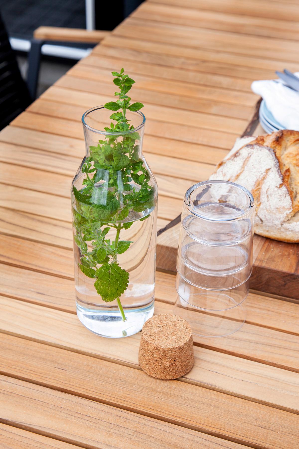 Gartentisch Mood Extreme Anthrazit/Teak - Anthrazit/Teakfarben, Natur, Holz/Metall (209/100/74cm) - Gardenson