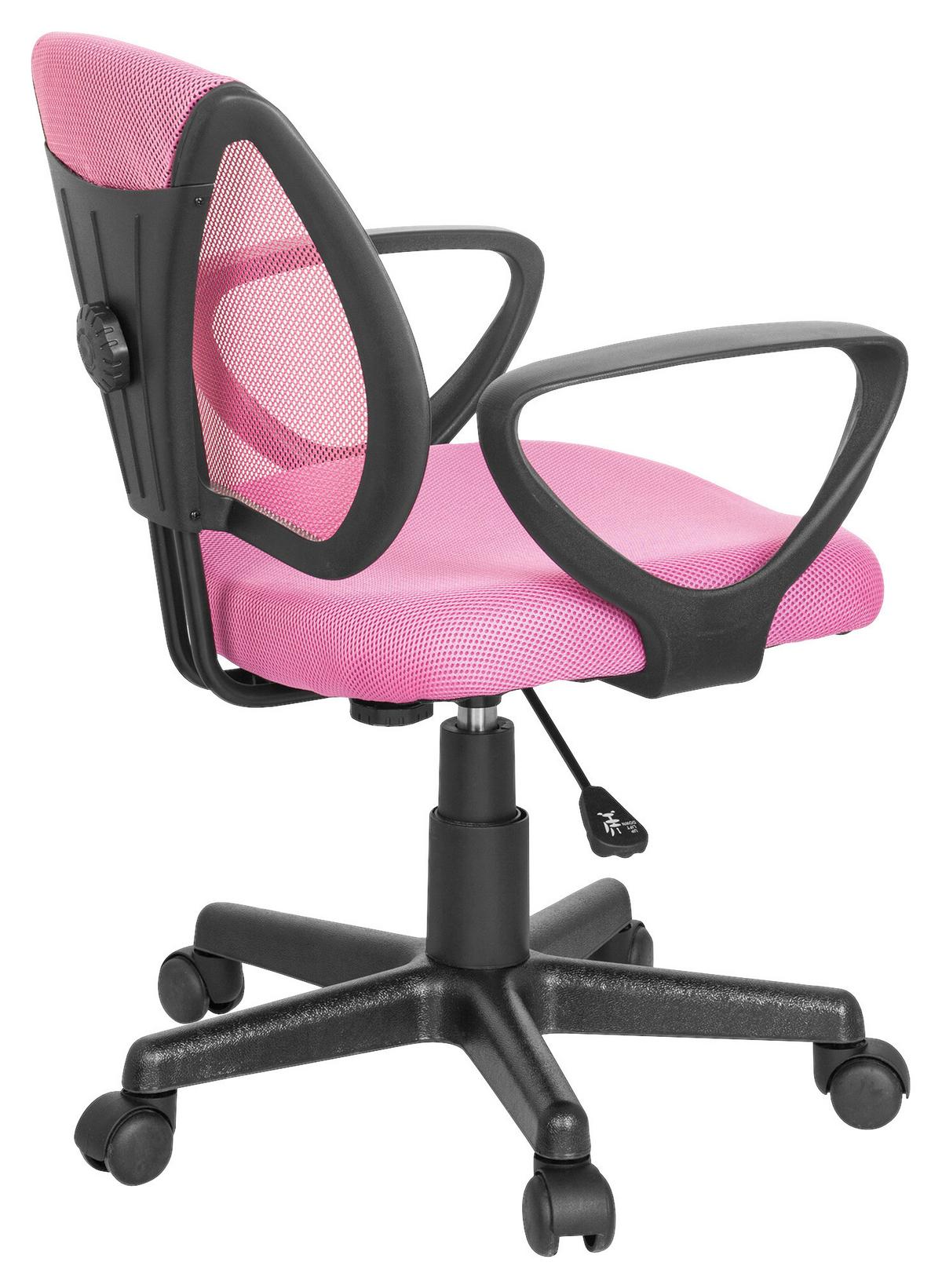 Juggenddrehstuhl Kiddy CD ca. 58x75-92x45 cm Pink - Pink/Schwarz, Basics, Kunststoff (58/75-92/45cm) - MID.YOU