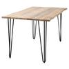 ESSTISCH MAGNUS - Schwarz/Naturfarben, Natur, Holz/Metall (120/80/76cm) - Zandiara