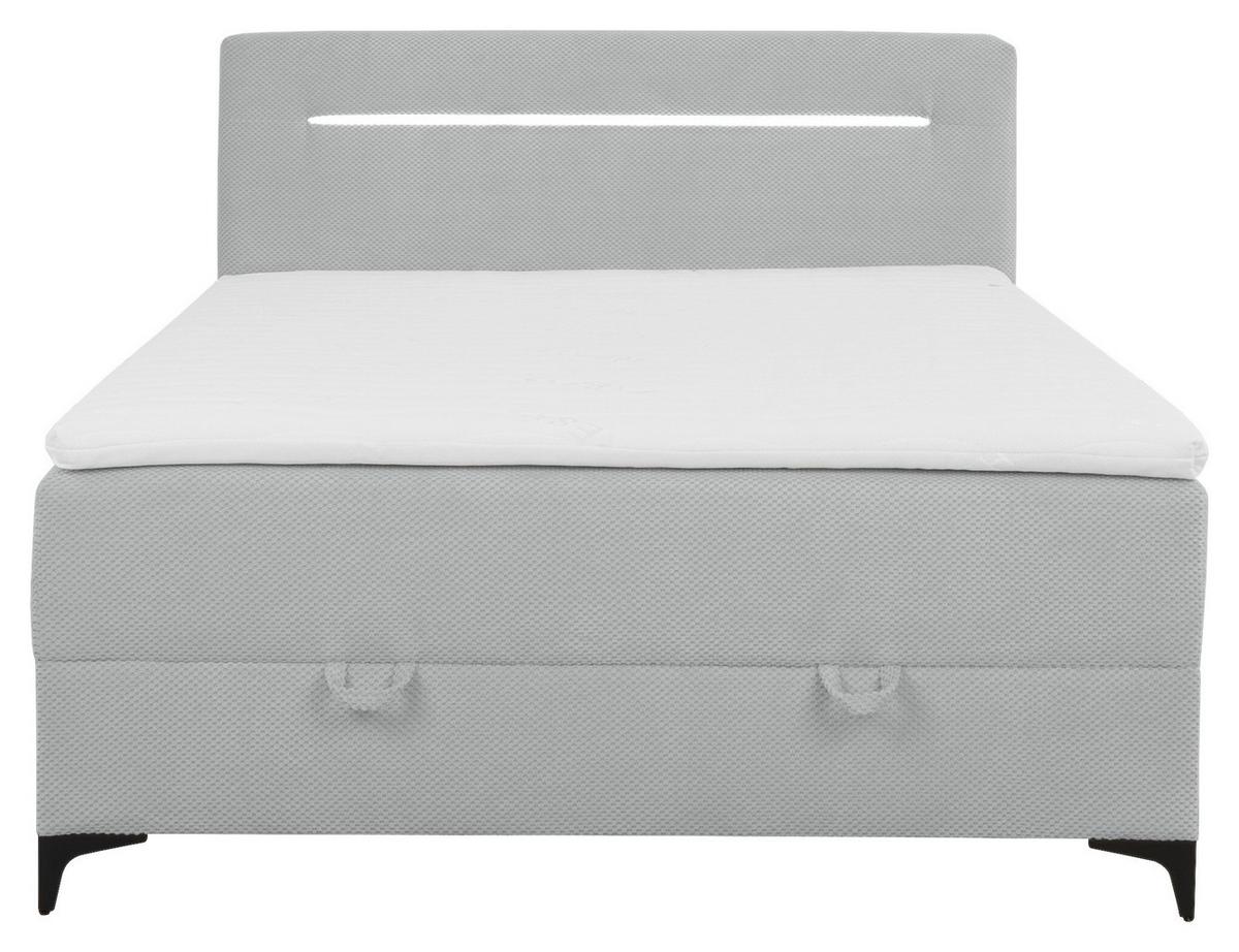 Box Krevet Jerry - srebrne boje/crna, Konvencionalno, tekstil (140/200cm) - Mömax