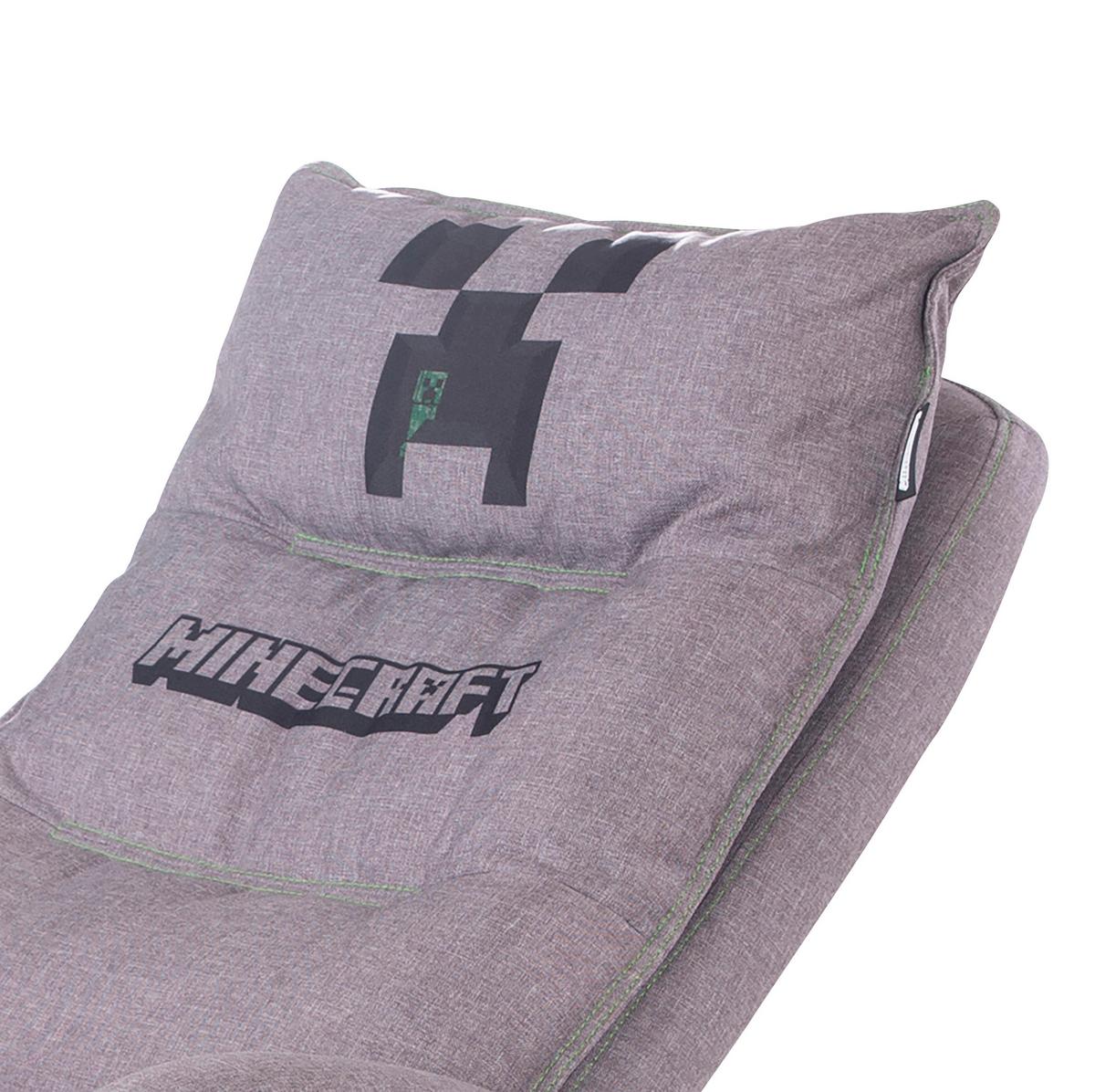 Gaming Stol Minecraft, Siva - siva, Moderno, umetna masa/tekstil (80,5/116/124/70,5cm) - Minecraft