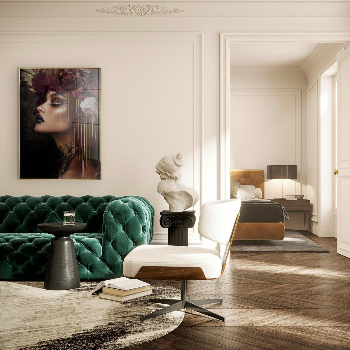 Glasbild Multicolor ca. 80x120cm - Multicolor, Basics, Glas/Holz (80/120cm)