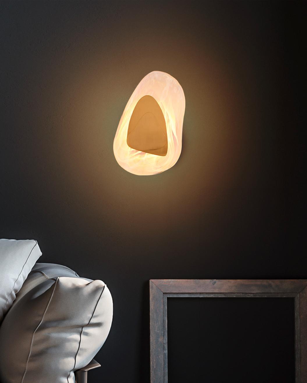 LED-WANDLEUCHTE 78411M DORSEY - Klar/Weiss, Design, Glas/Metall (20,3/31,5cm) - Globo