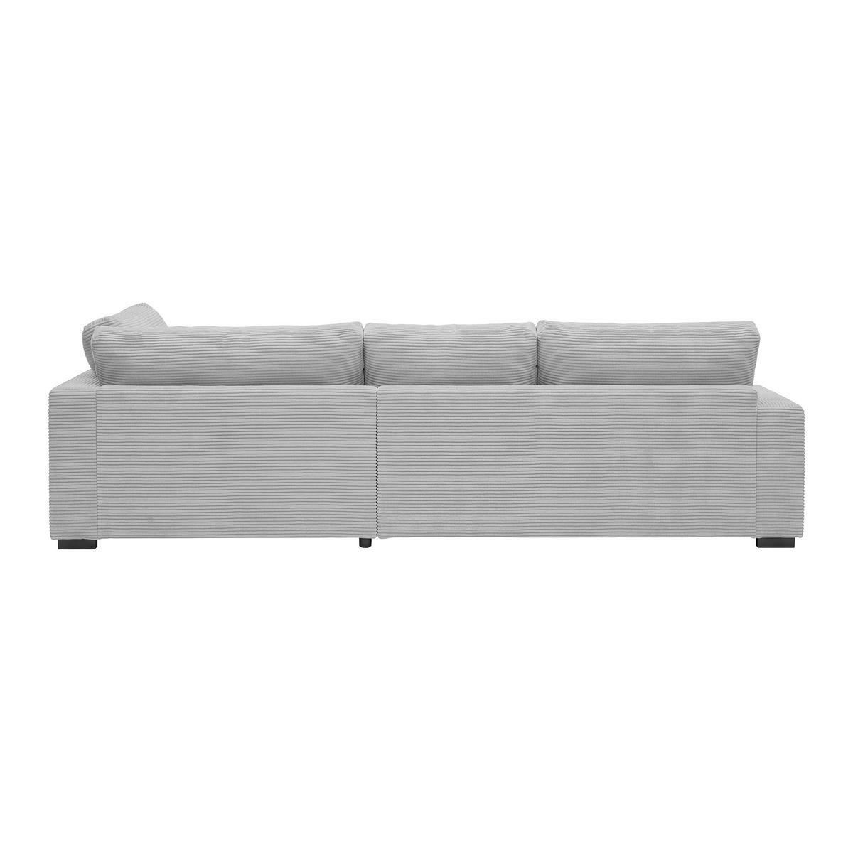 Ecksofa Pedro Hellgrau - Hellgrau/Schwarz, MODERN, Kunststoff/Textil (300/190cm) - Mömax