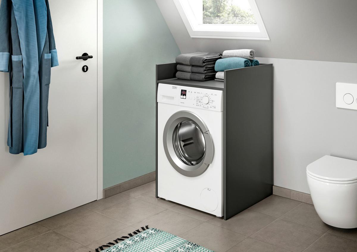 Element Za Perilicu Rublja Free - bijela/antracit, Basics, drvni materijal/plastika (66/101/60cm) - MID.YOU